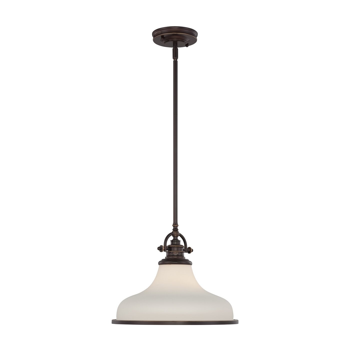 Quoizel GRT2814PN Grant Western Bronze Transitional Bell Led Hanging Pendant Light
