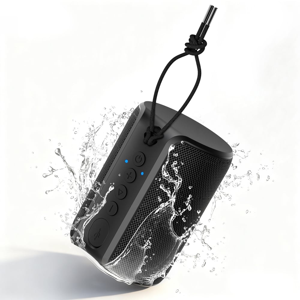 VILINICE 15-Watt Bluetooth IPX7 Waterproof Indoor/Outdoor Portable Speaker in Black 1 Speaker Set