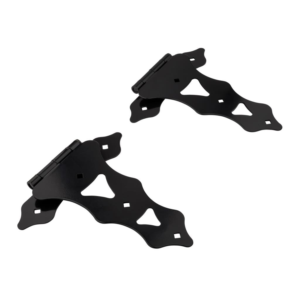 National Hardware Black Ornamental Fixed Pin T-Hinge, 10-inch