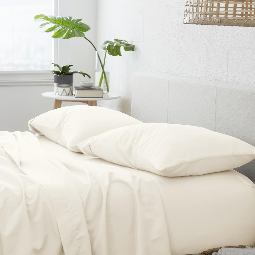 Ienjoy Home IEH-PCASE-K-IV 2 -Pack Home Ivory King Microfiber Pillow Case