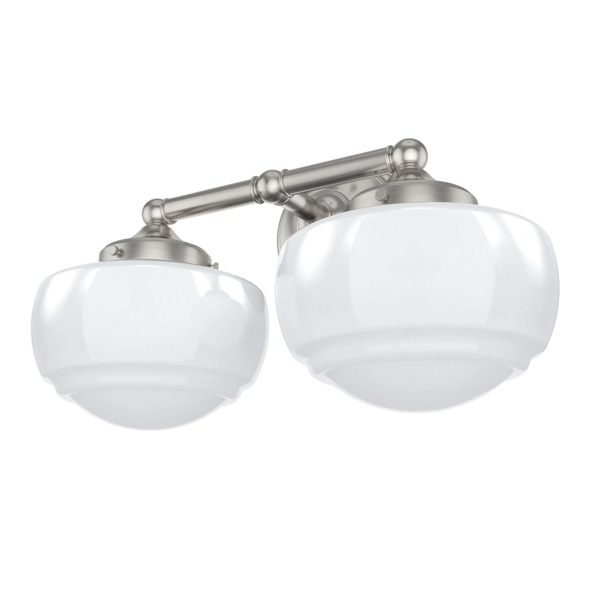 Hunter 19506 Saddle Creek 16.25-in 2-Light Brushed Nickel LED Transitional Vanity Light