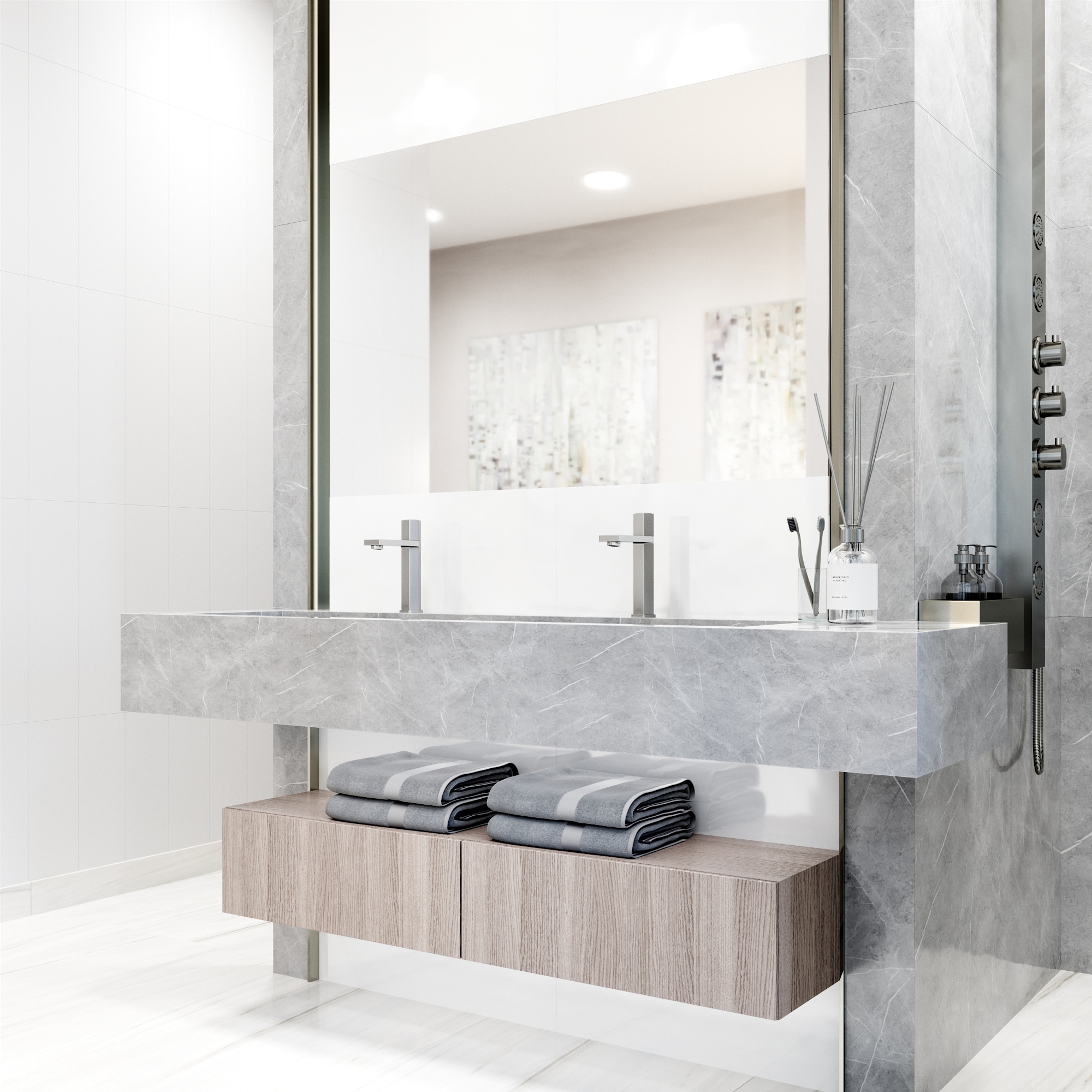 Nova Hexagonal Brushed Nickel Single-Hole Bathroom Faucet