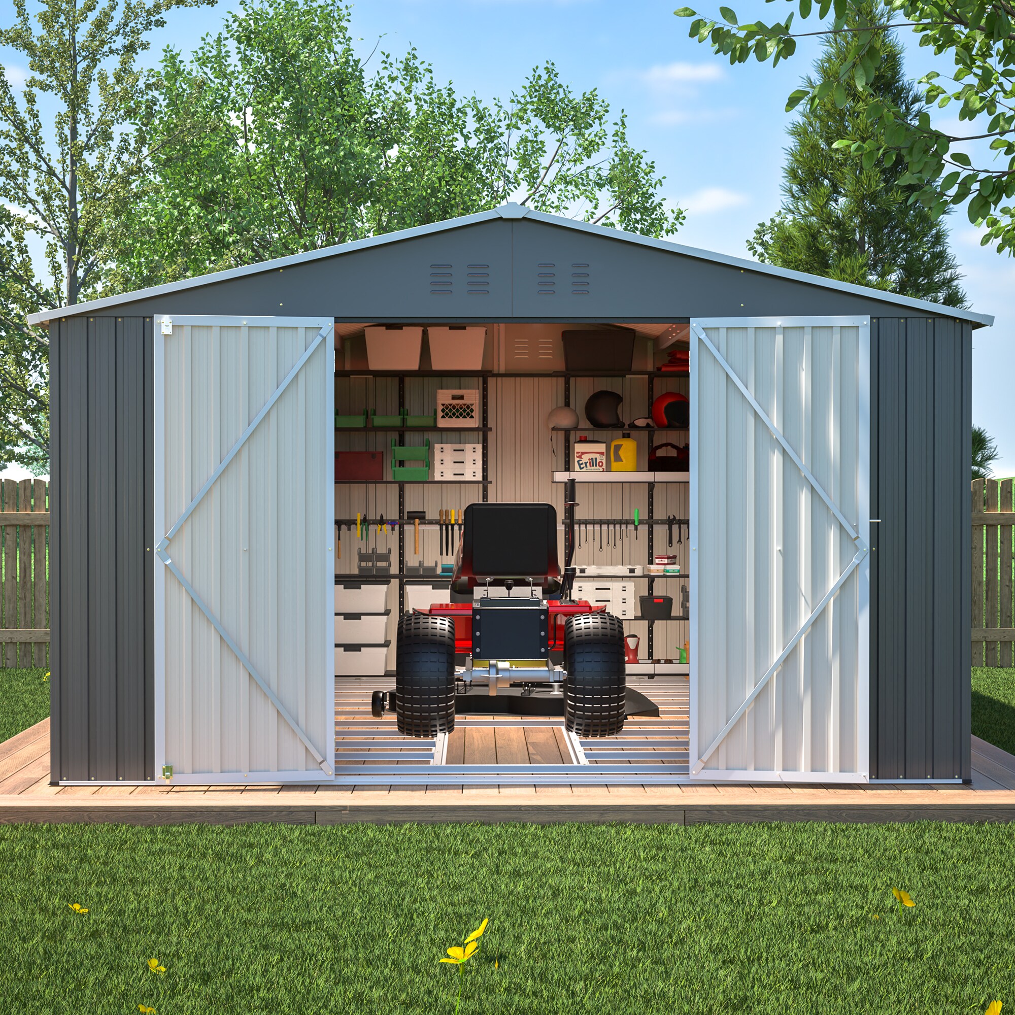 Anysun AS-PM01M09016-W0 Metal-Storage-Buildings-Sheds - View #4