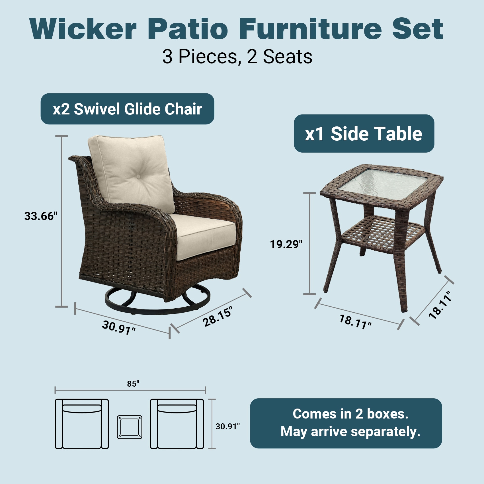  LEPF-2502-SET3-BGE Patio-Sofas-Daybeds - View #2