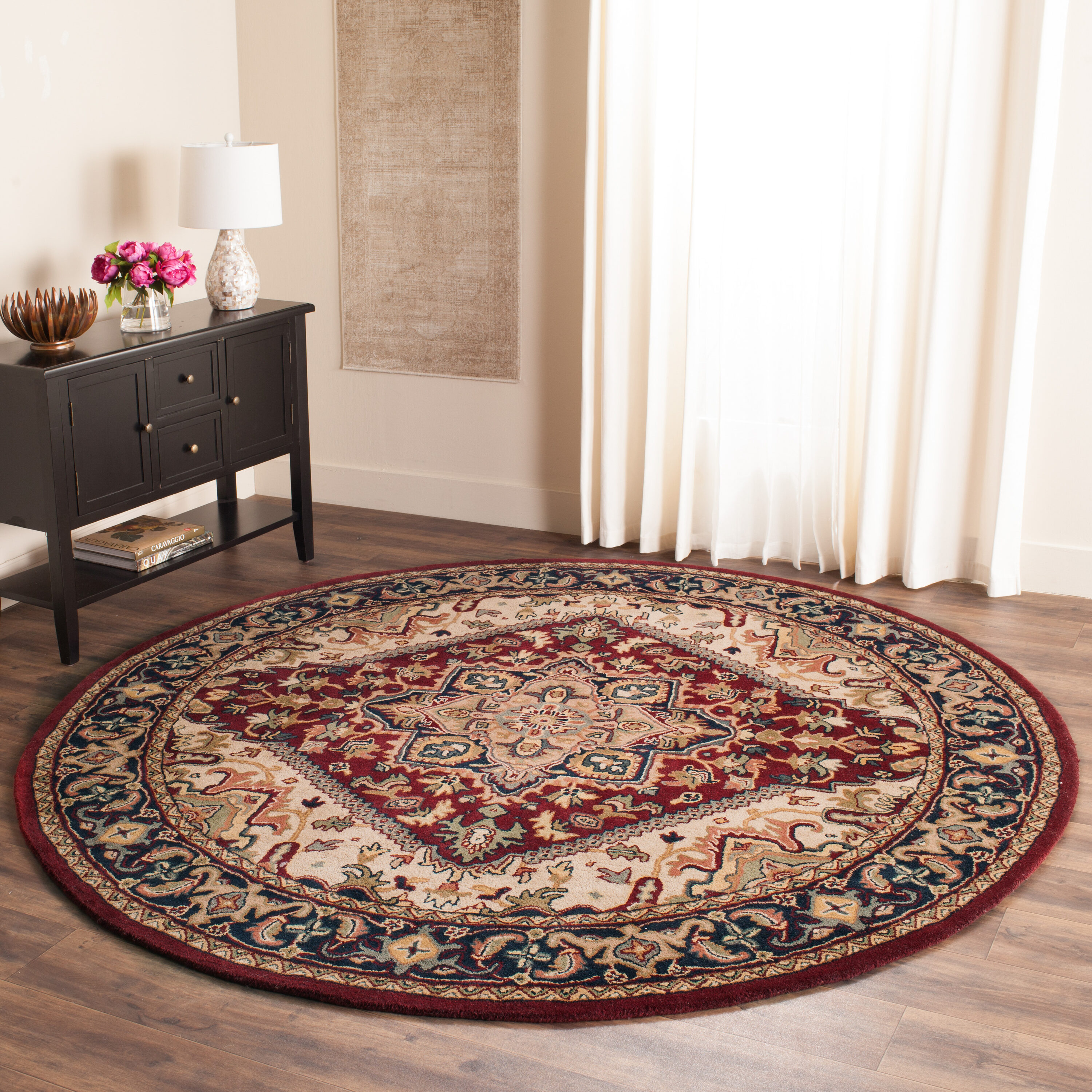 Heritage 625 Red Traditional 10ft x 10ft Round Rug