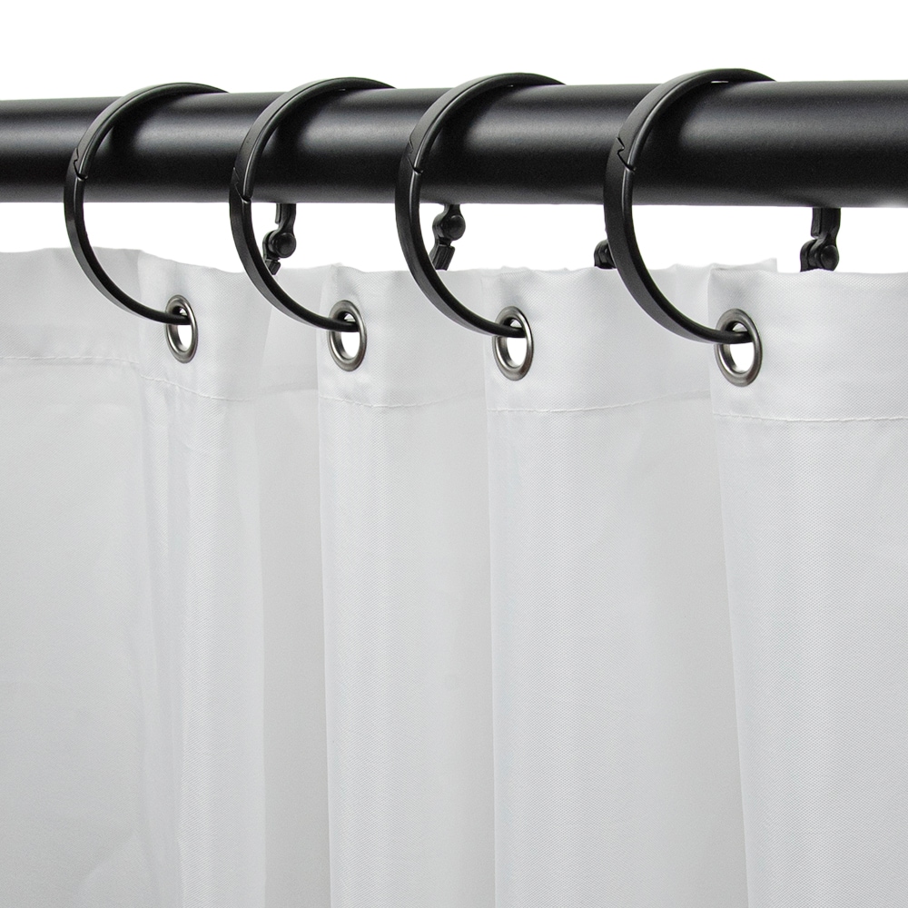 Slick- Shower Curtain Rings, 12 Pack Silver Shower Curtain Hooks Metal Shower  Hooks Shower Curtain - Walmart.com