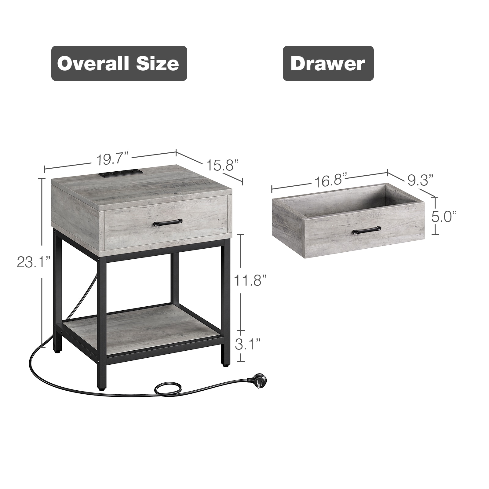 Garvee PHO-0VL84Y5M nightstands - View #4