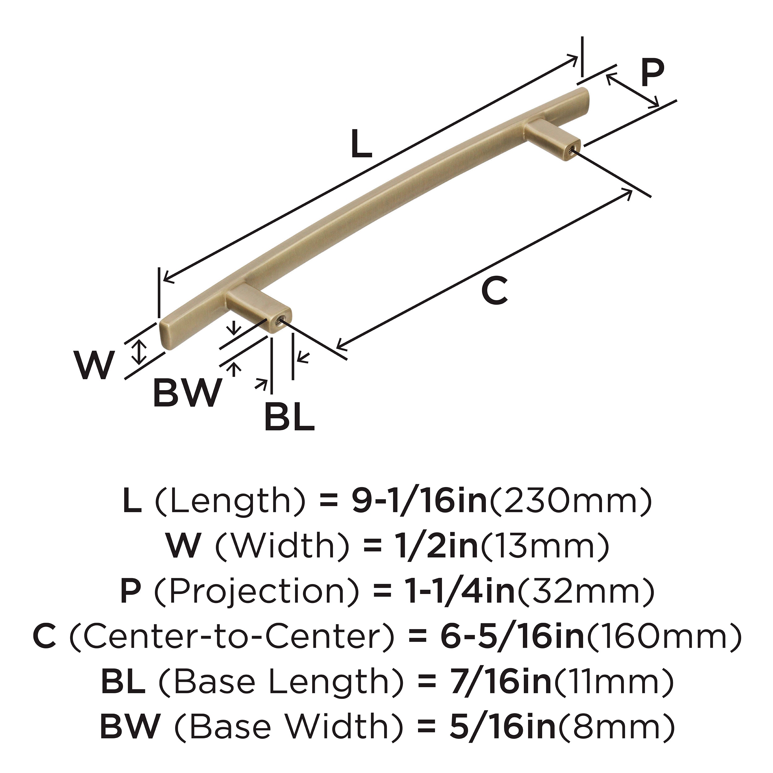 Amerock 10VMP26204BBZ Cabinet-Pulls - View #4