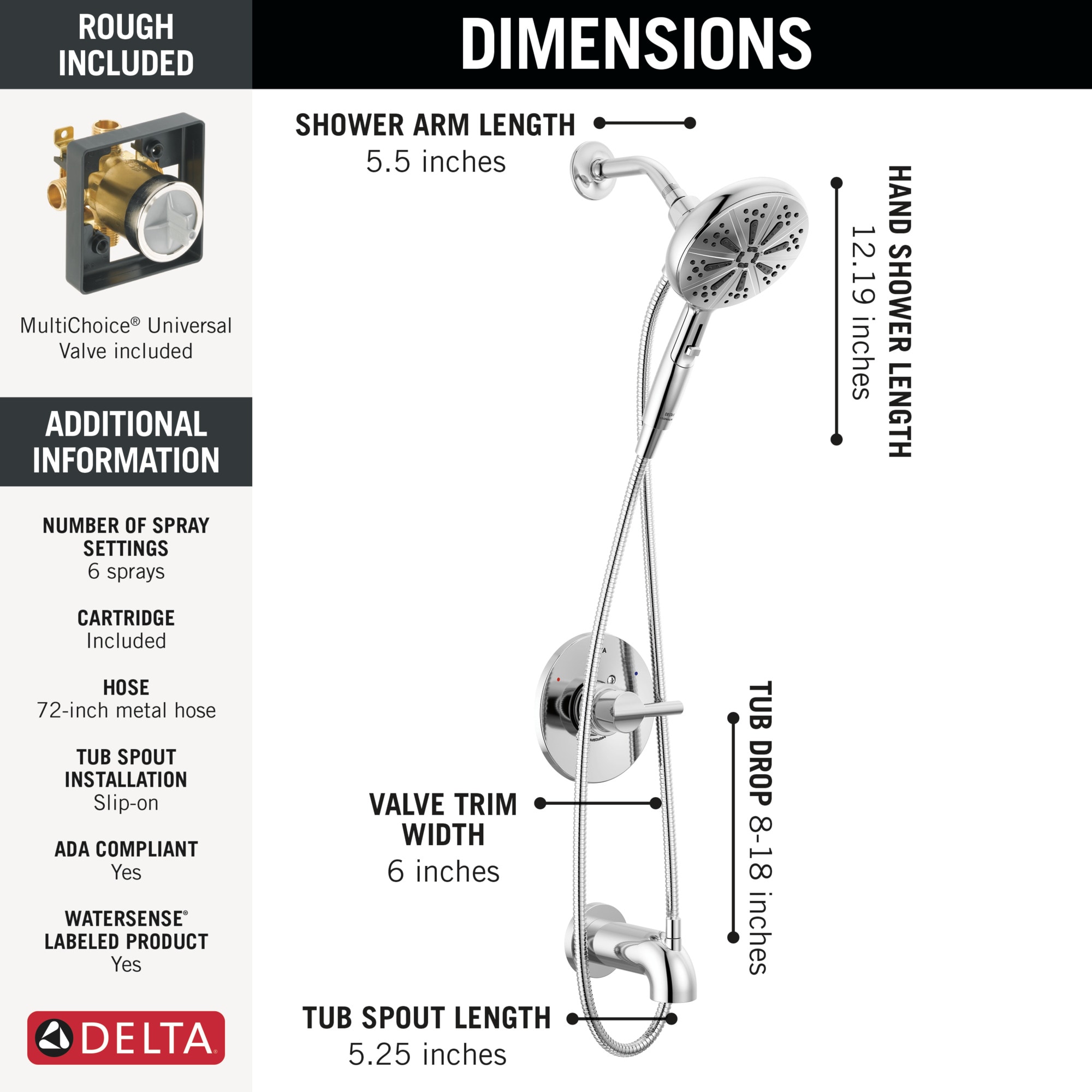 Delta 144749-HS Tub-Shower-Faucets - View #3