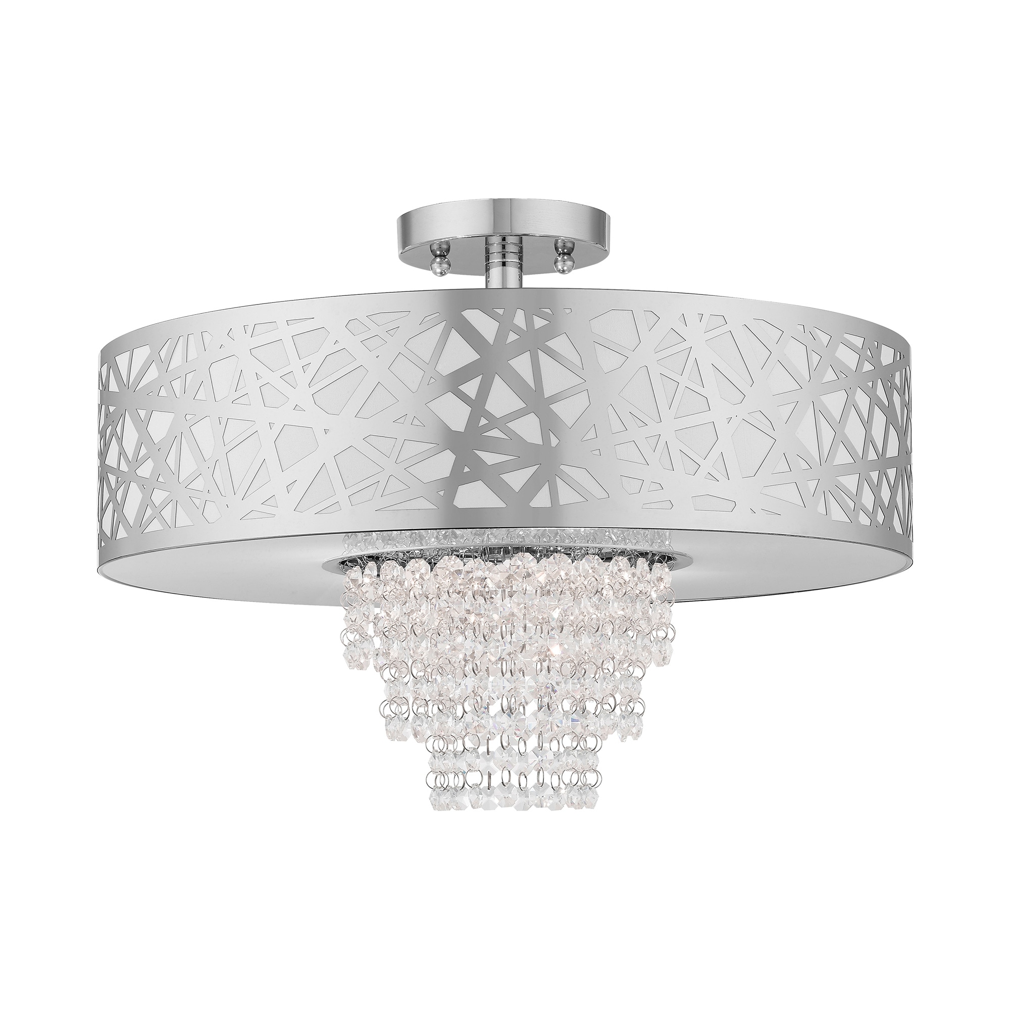 Livex Lighting 40764-05 Allendale 4 -Light 18-in Polished Chrome Flush Mount Light