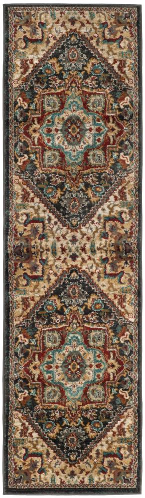 Safavieh SMT293A-210 Summit Shiraz 2 X 10 (ft) Dark Gray/Red Floral/Botanical Southwestern Runner