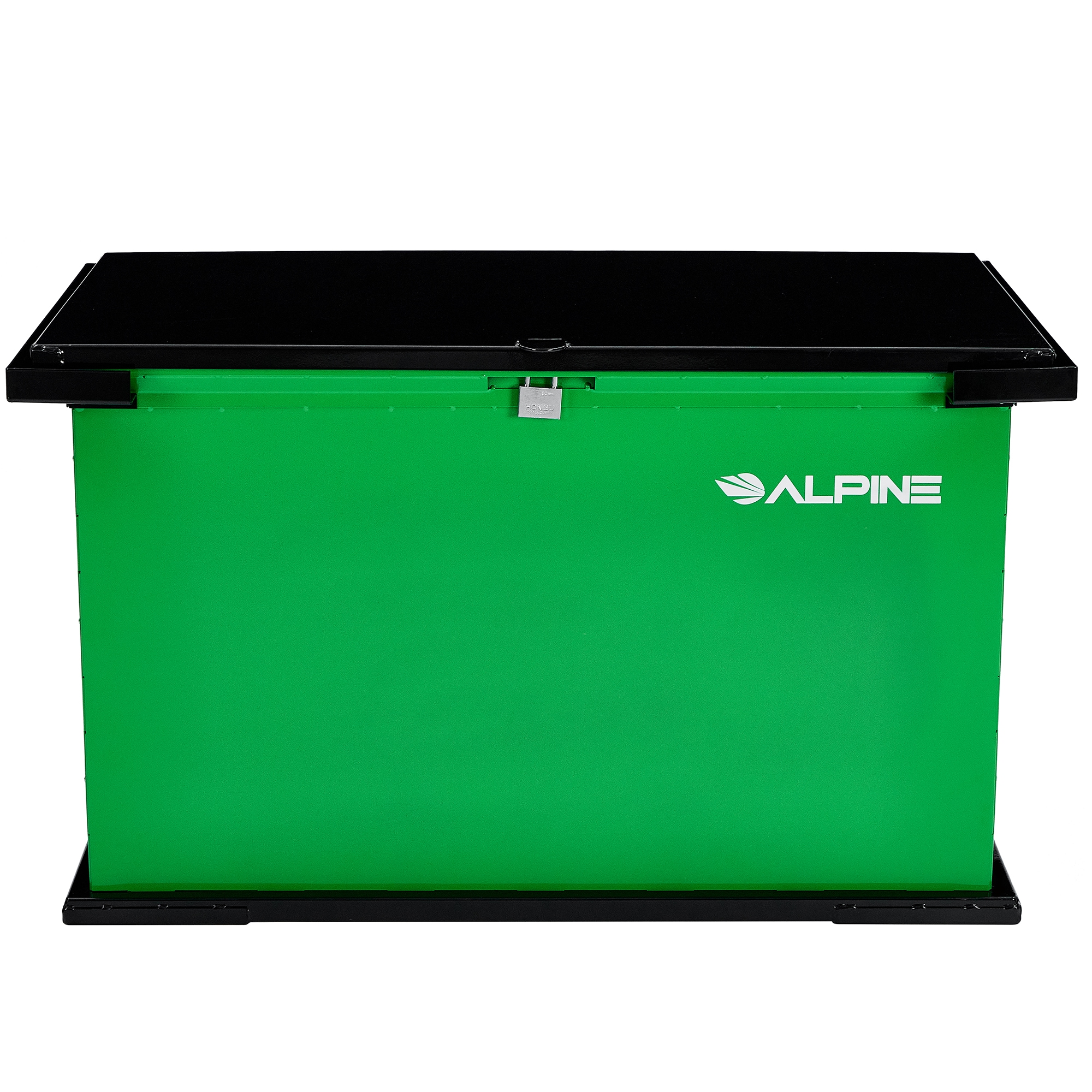 Alpine Industries 197 Gallon Green Steel Hinged Lid Trash Can