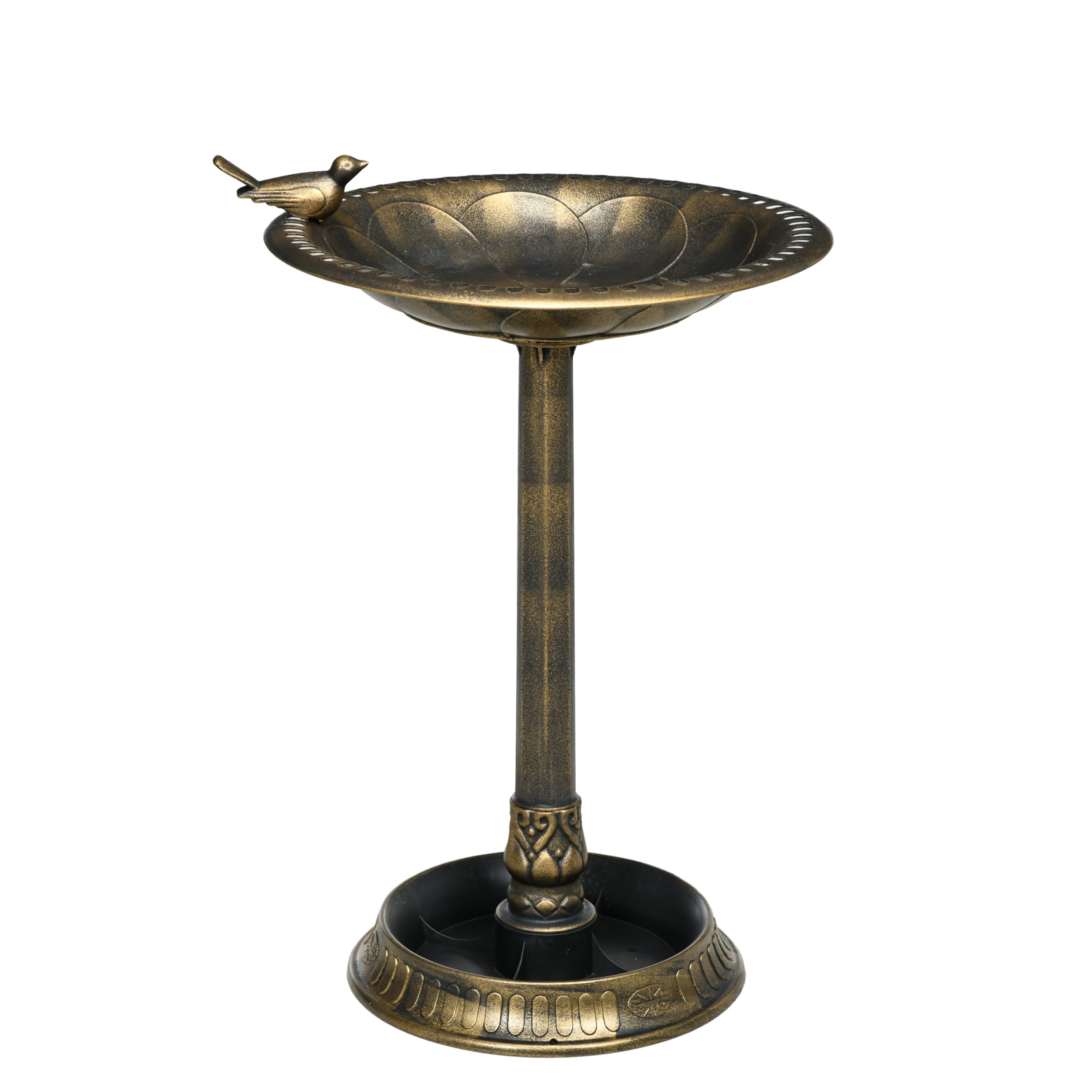 AHIOU HOME ZAAHG-P174560BD 28.25-in H Bronze Polypropylene Birdbath pedestal