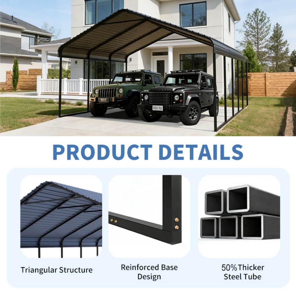 Coolbibila ELIO-CARPORT-20-20 Carport-Covers - View #5