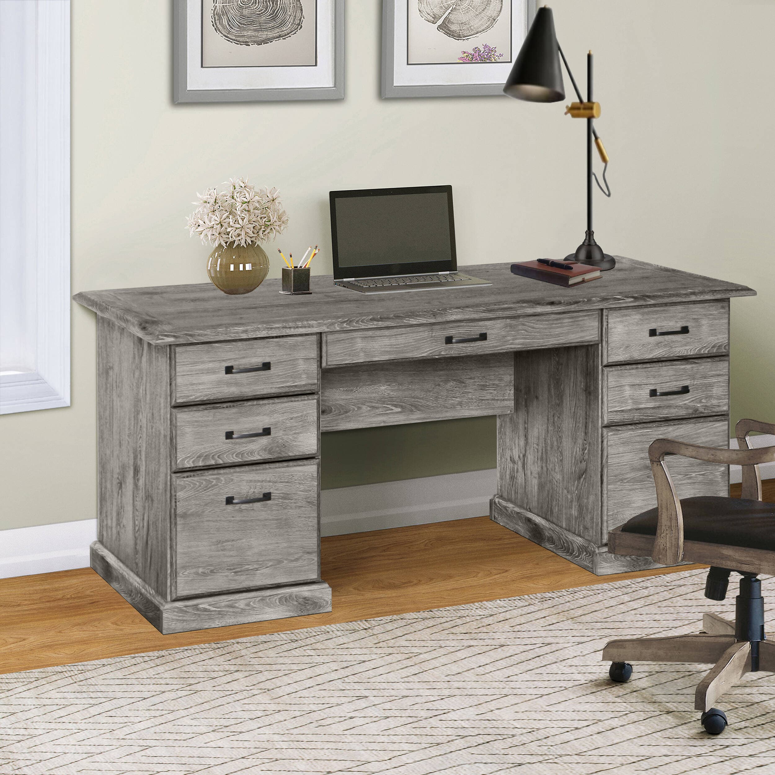 Saint Birch SBYH1225EDGO Honduras 65-in Gray Casual Writing desk