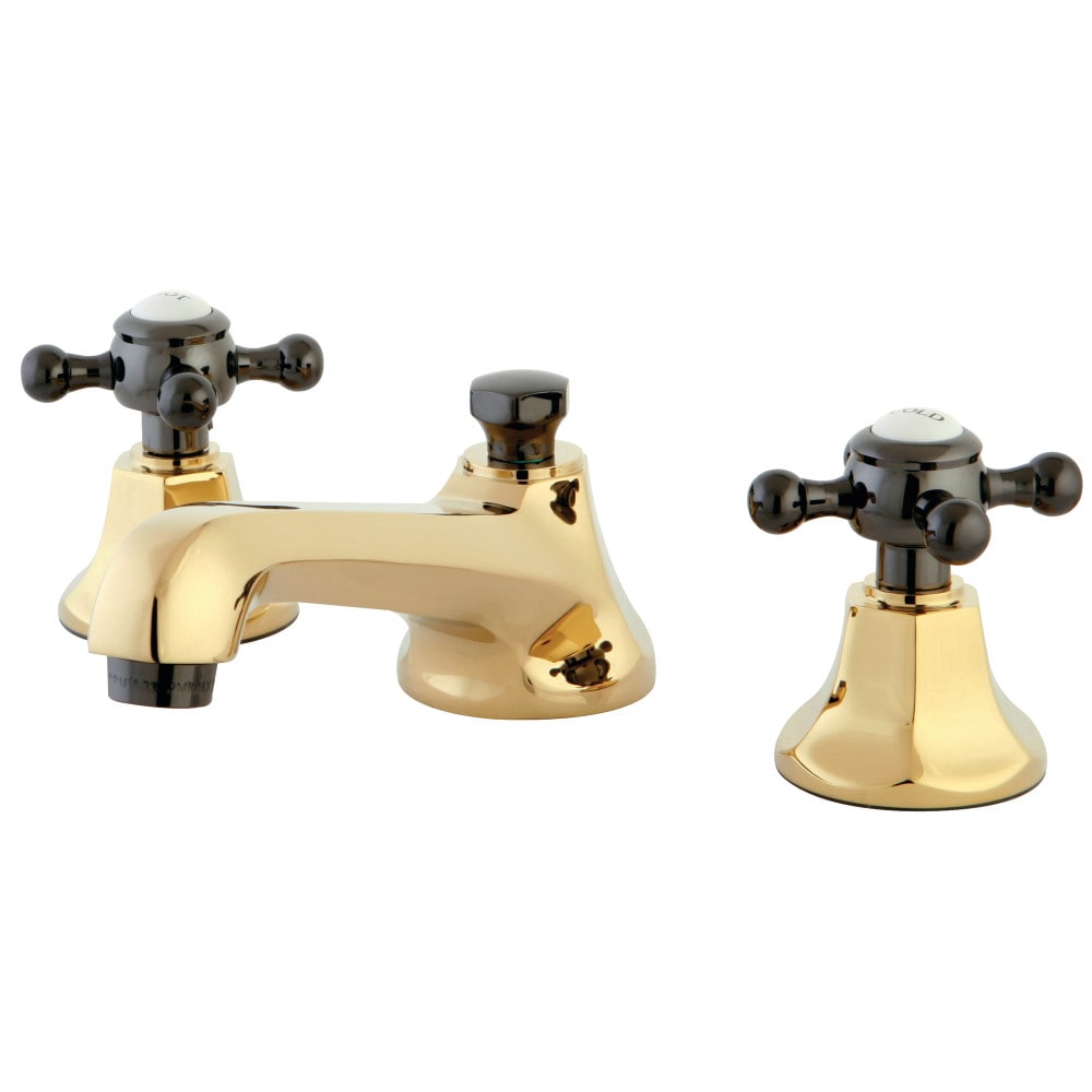 Kingston Brass Vintage Black Widespread 2-handle Bathroom Sink Faucet with  Drain (2.9-in) in the Bathroom Sink Faucets department at
