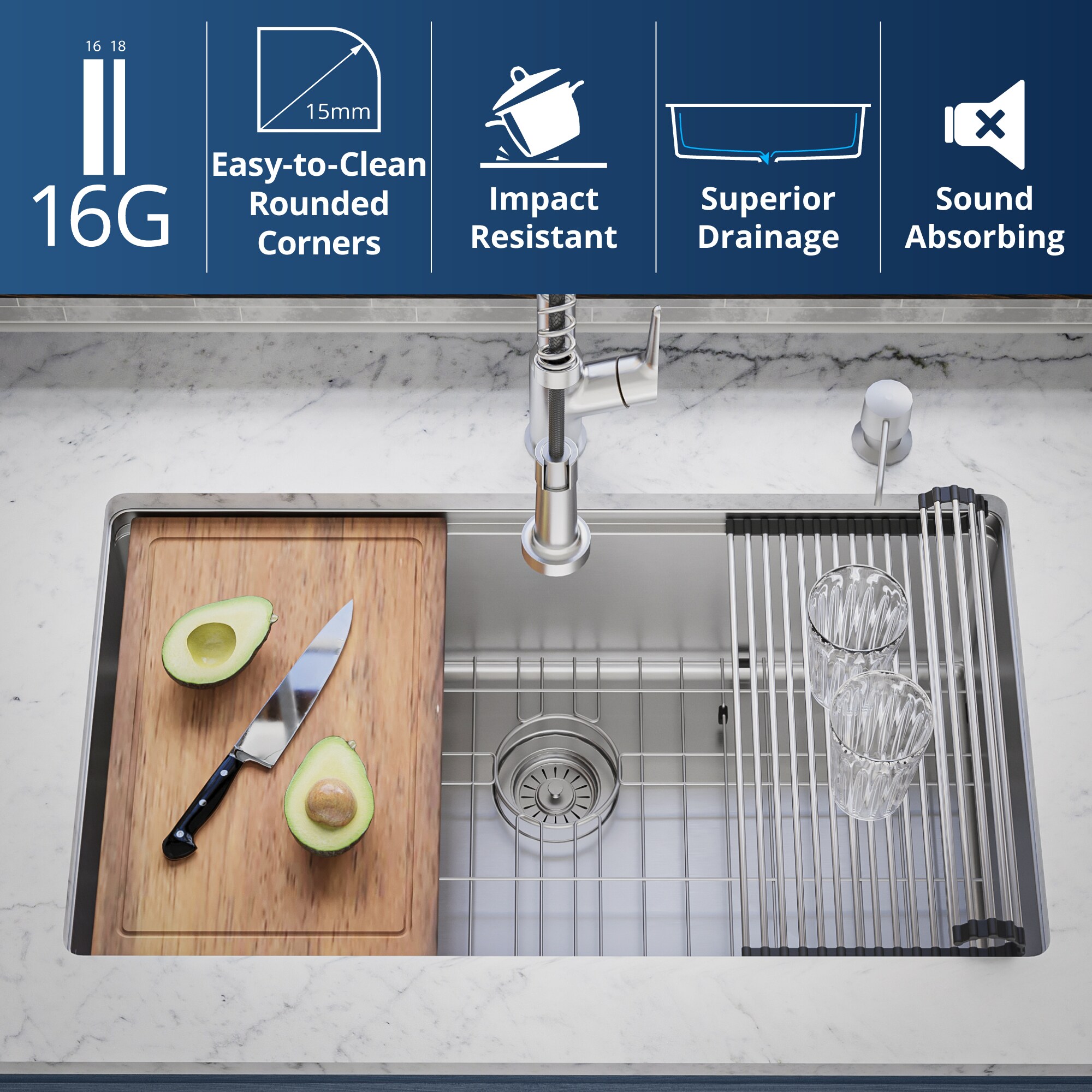 Karran WS-37-PK1 Kitchen-Sinks - View #5