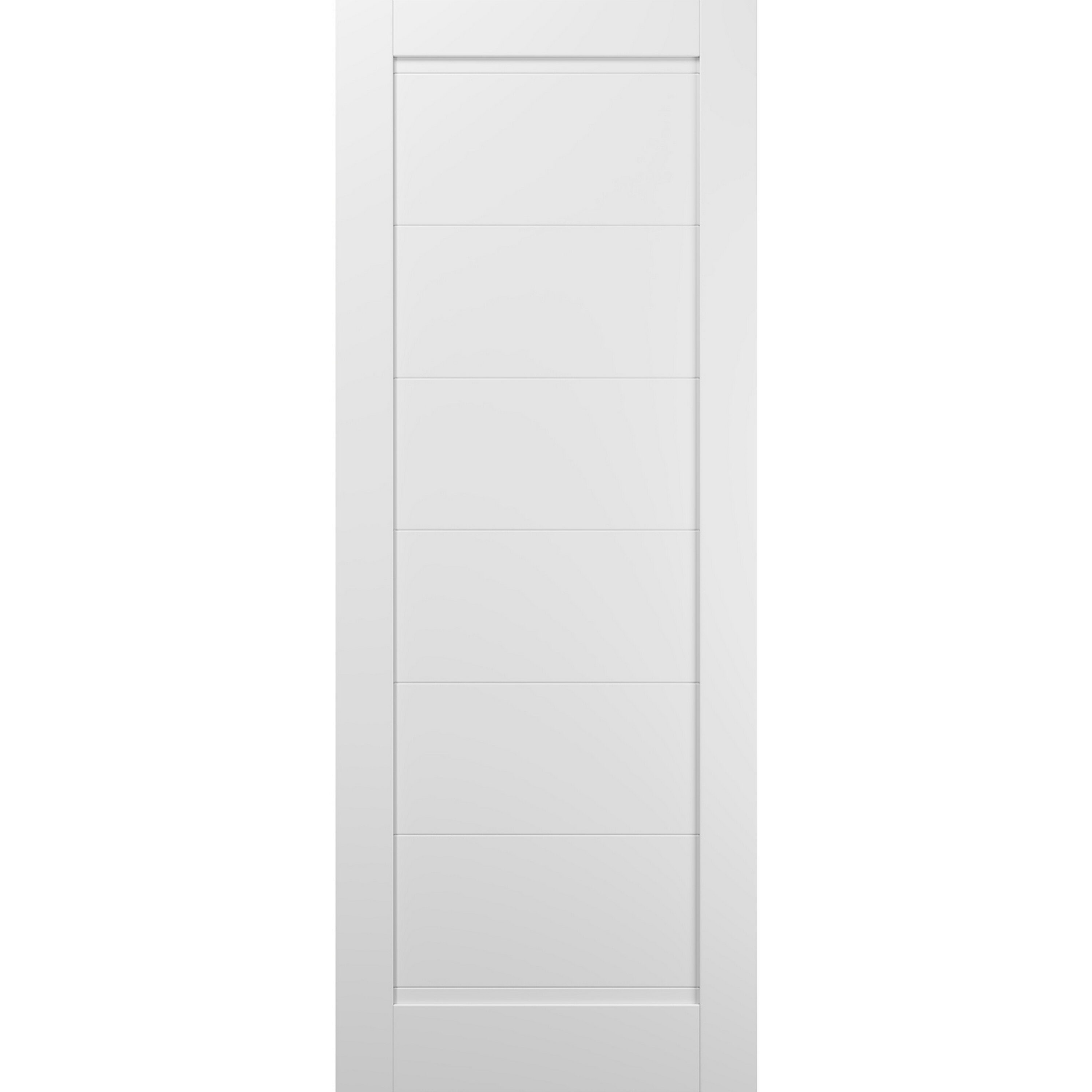 SARTODOORS 4115 32-in x 80-in White 1-panel Solid Core Prefinished Oak ...