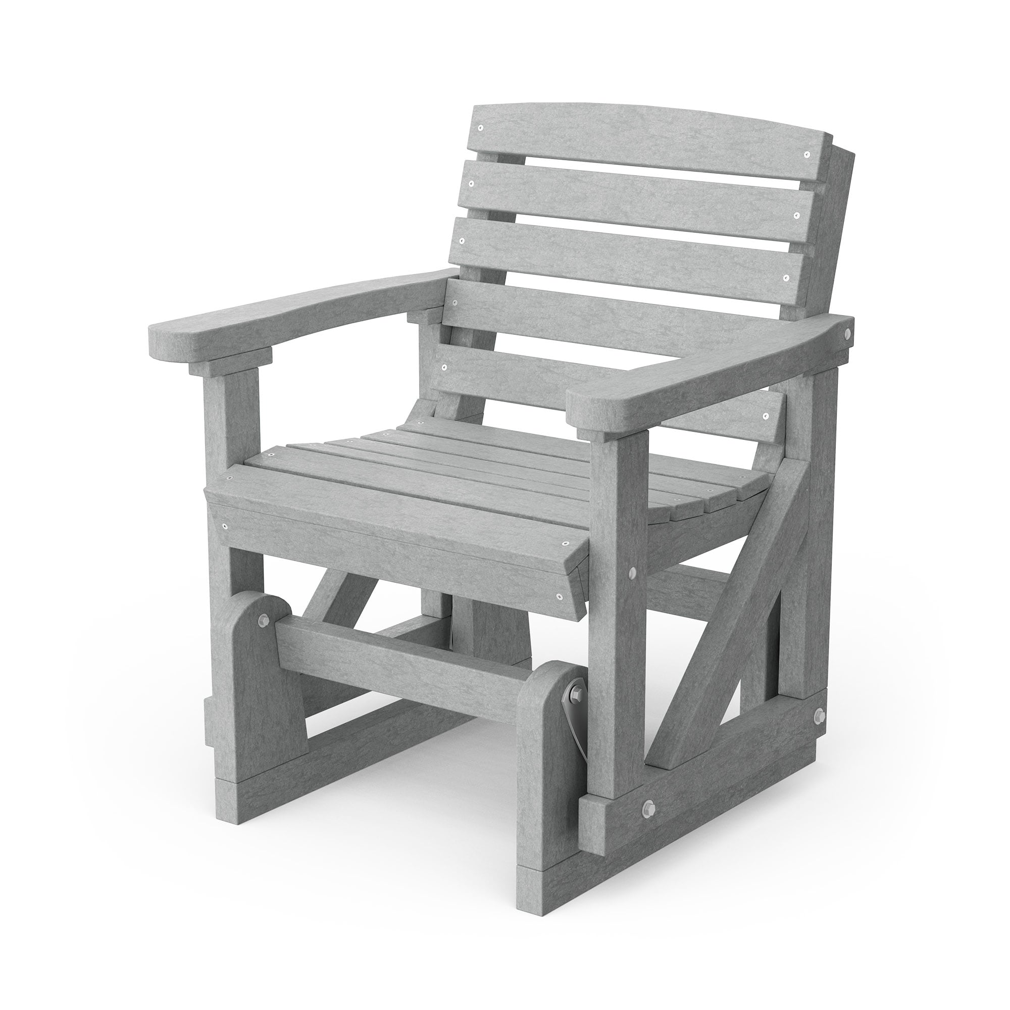 Wildridge LCC-206-LG Classic 1 -person Light Gray HDPE Outdoor Glider