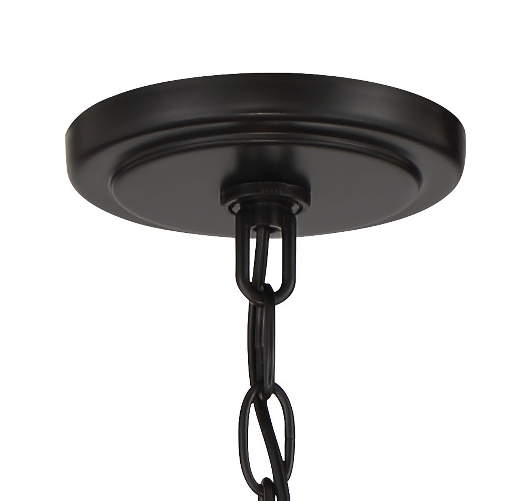 Coal Finish 4-Light Crystal Lantern Chandelier