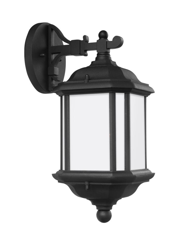 Generation Lighting 84530-12 Kent 1 -Light 15-in H Satin Black Hardwired Outdoor Wall Light