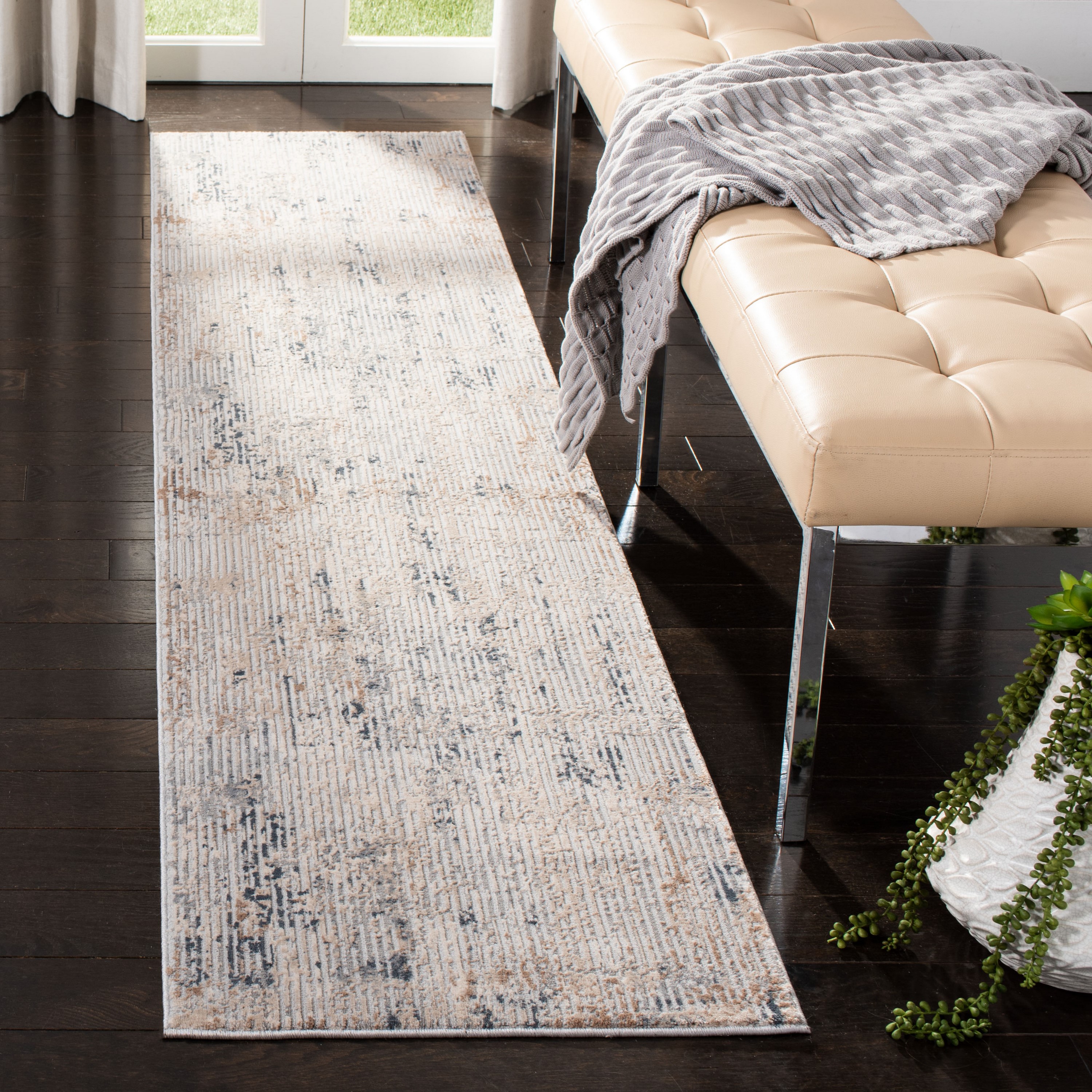Safavieh Invista Neno 4 x 6 Cream/Charcoal Indoor Abstract Industrial Area Rug
