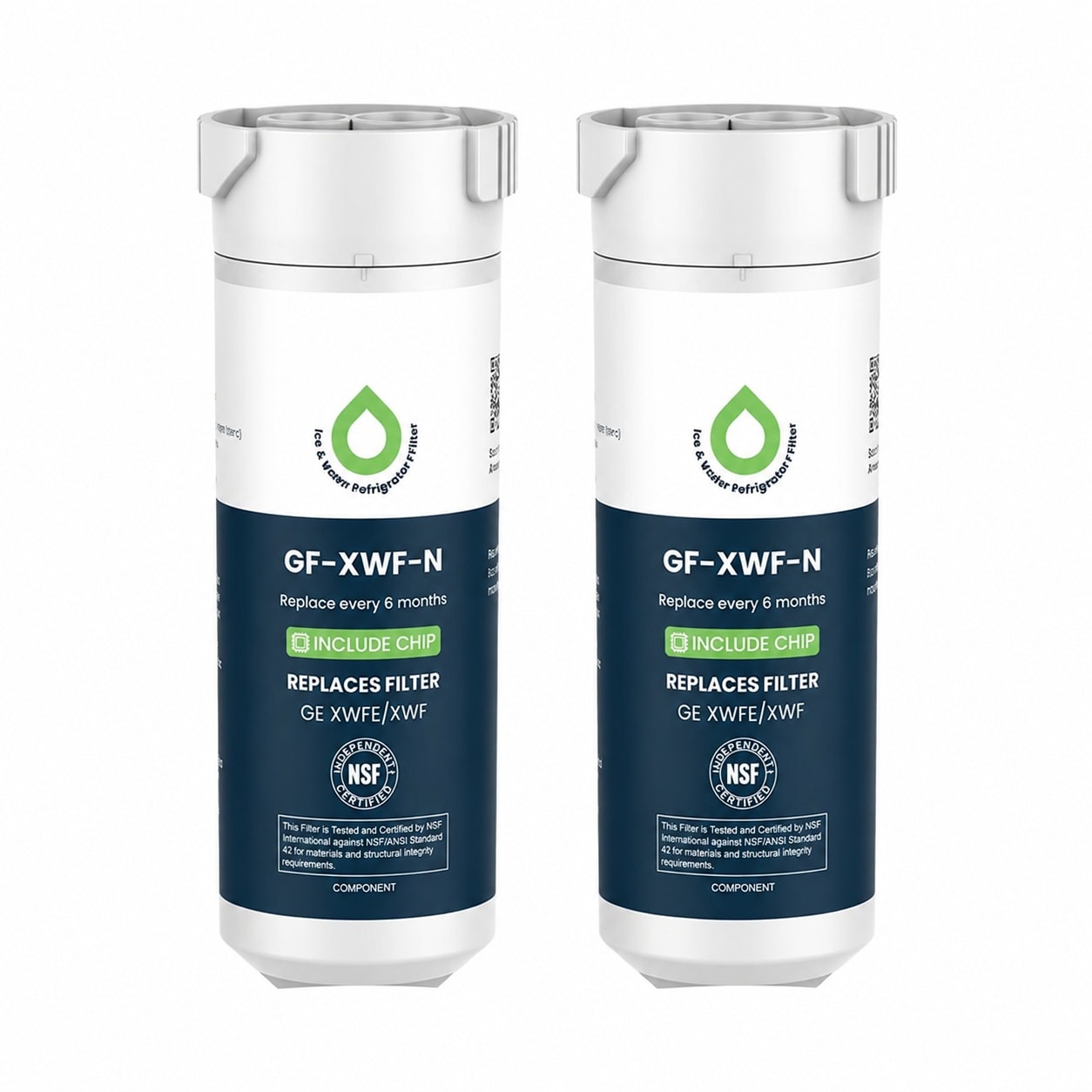Aoibox - Replacement Refrigerator Water Filter Compatible with GE XWFE Built in Chip NSF ANSI 42...