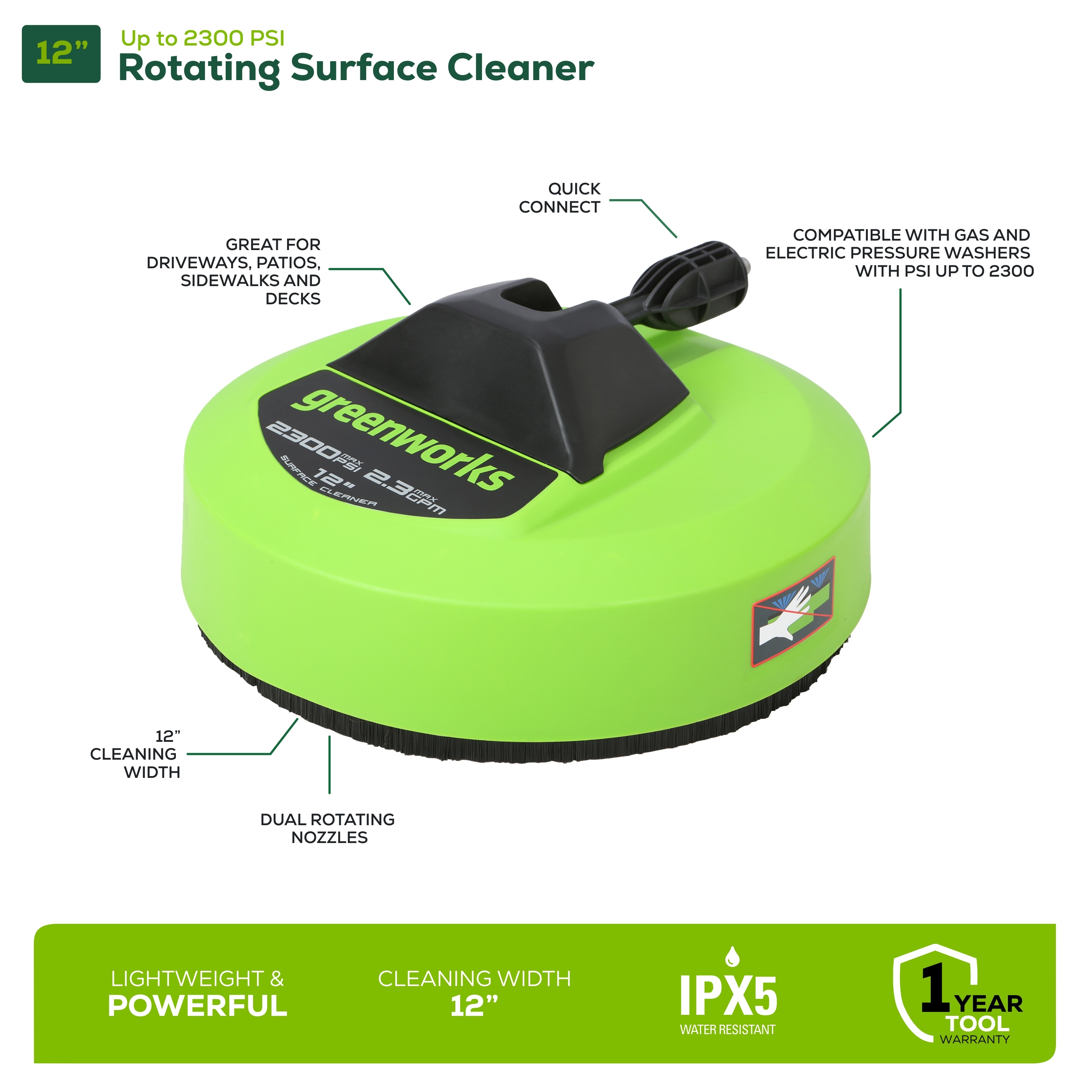 Greenworks Pro SC120 Pw-Surface-Cleaners - View #6