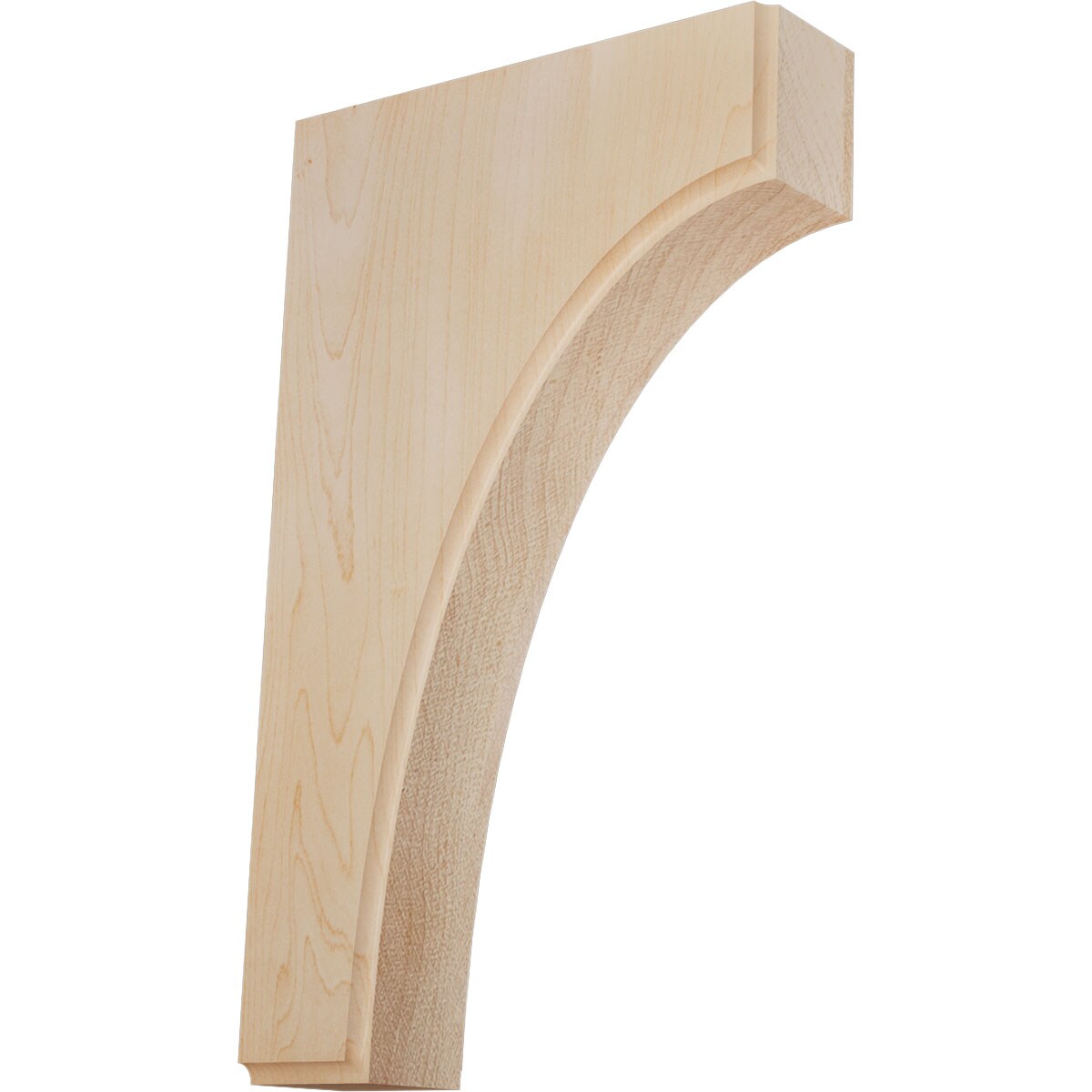 Ekena Millwork BKTW02X08X10CVMA Clarksville 1-3/4-in x 8-in x 10-in Maple Brown Wood Standard bracket