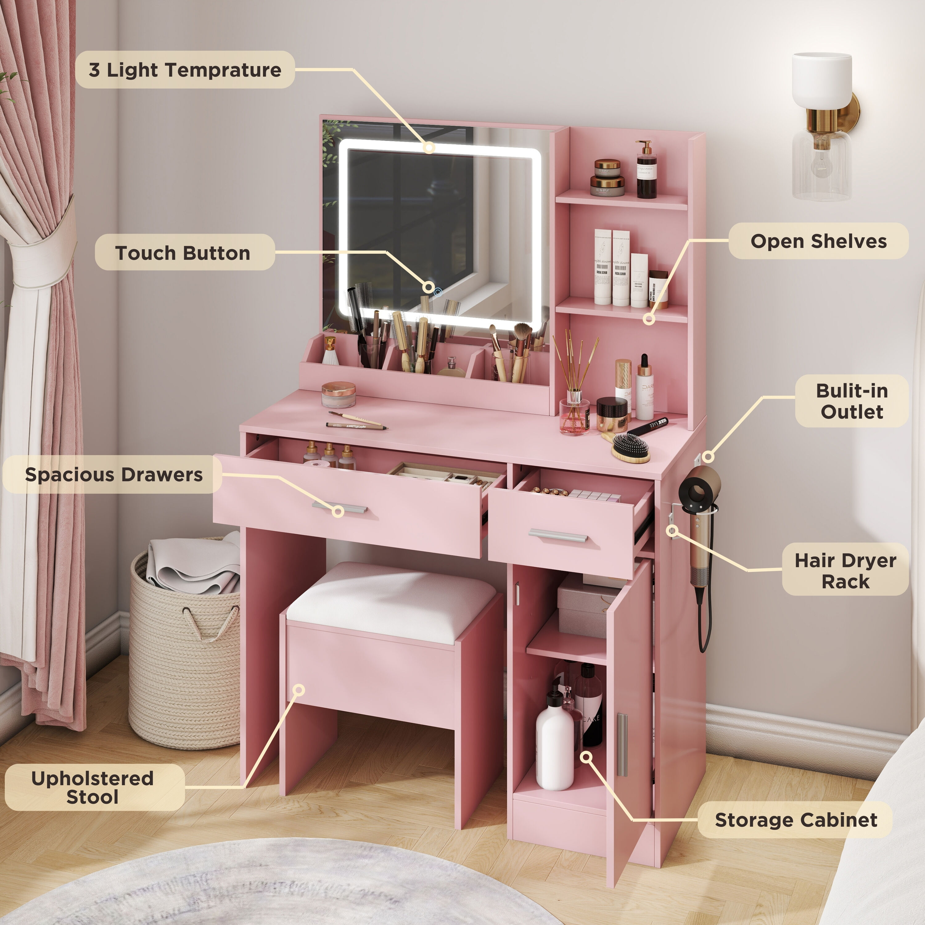 WOQWOQ DMVC-07 Bedroom-Vanities - View #7