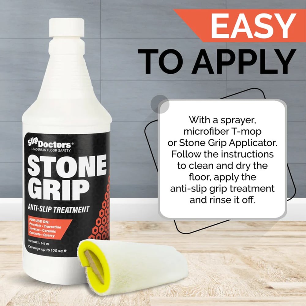 SlipDoctors Stone Grip Non-Slip Treatment Clear Flat Interior/Exterior  Anti-skid Porch and Floor Paint (1-Gallon) in the Porch & Floor Paint  department at