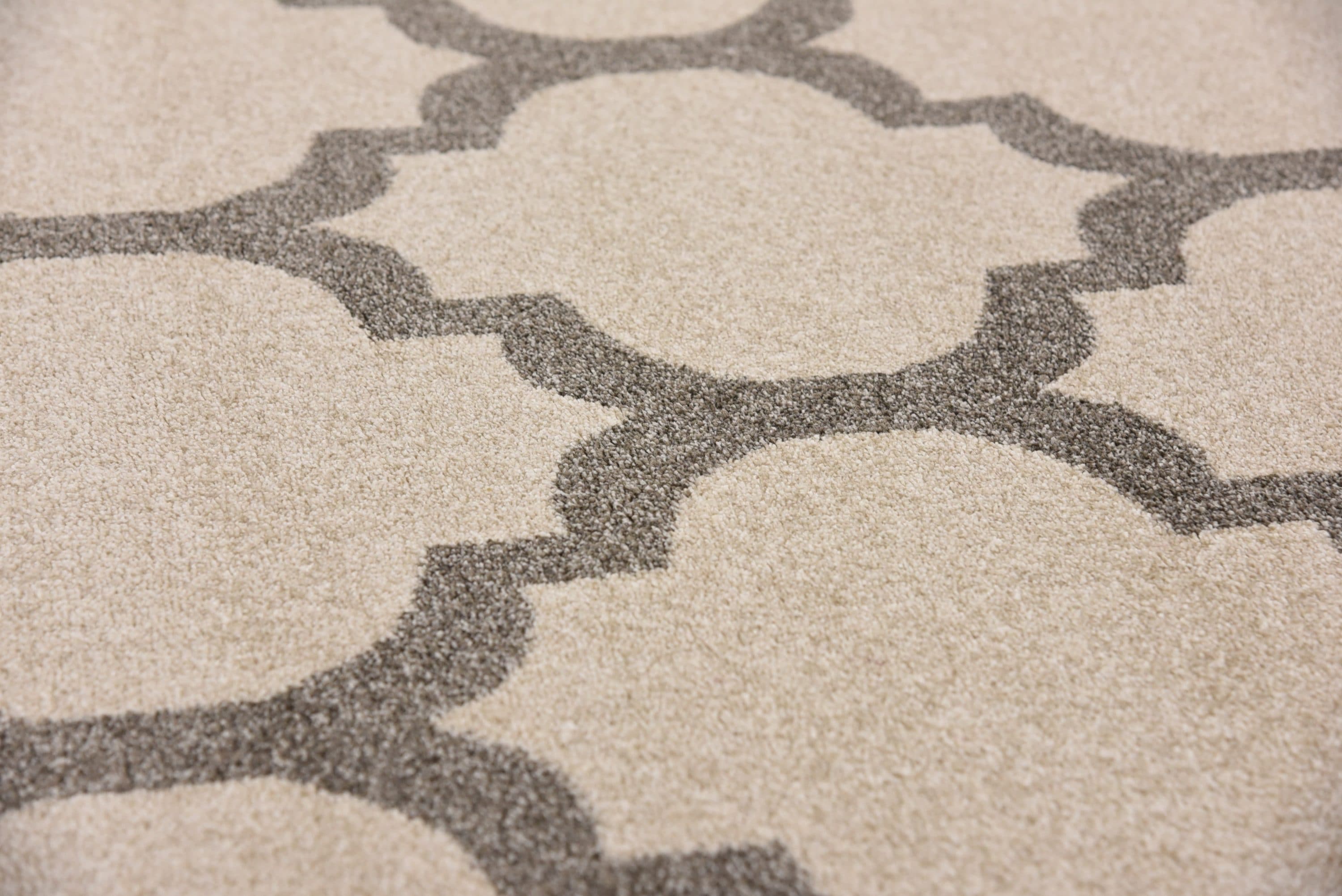 10' x 10' Beige and Gray Trellis Square Rug