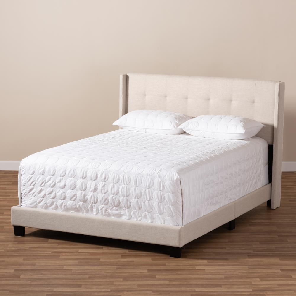 Baxton Studio Lisette Beige Full Composite Upholstered Bed in the