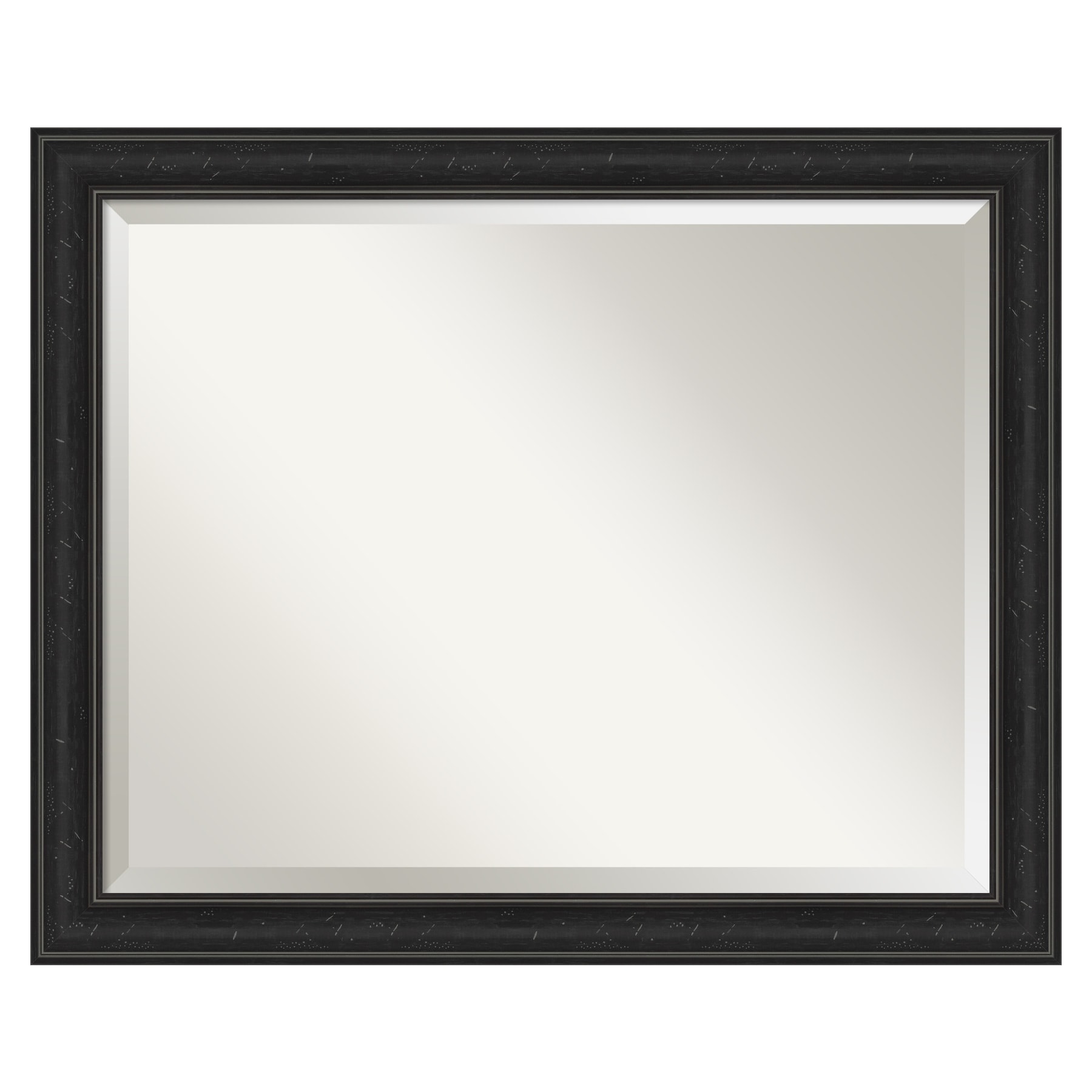 Shipwreck Black Narrow 32" x 26" Beveled Vanity Wall Mirror