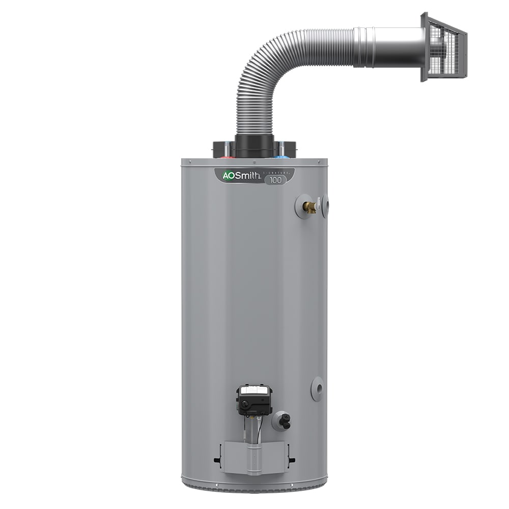Signature 100 50-Gallons Tall 6-year Limited 40000-BTU Natural Gas Water Heater | - A.O. Smith G6-DVT5040NVL