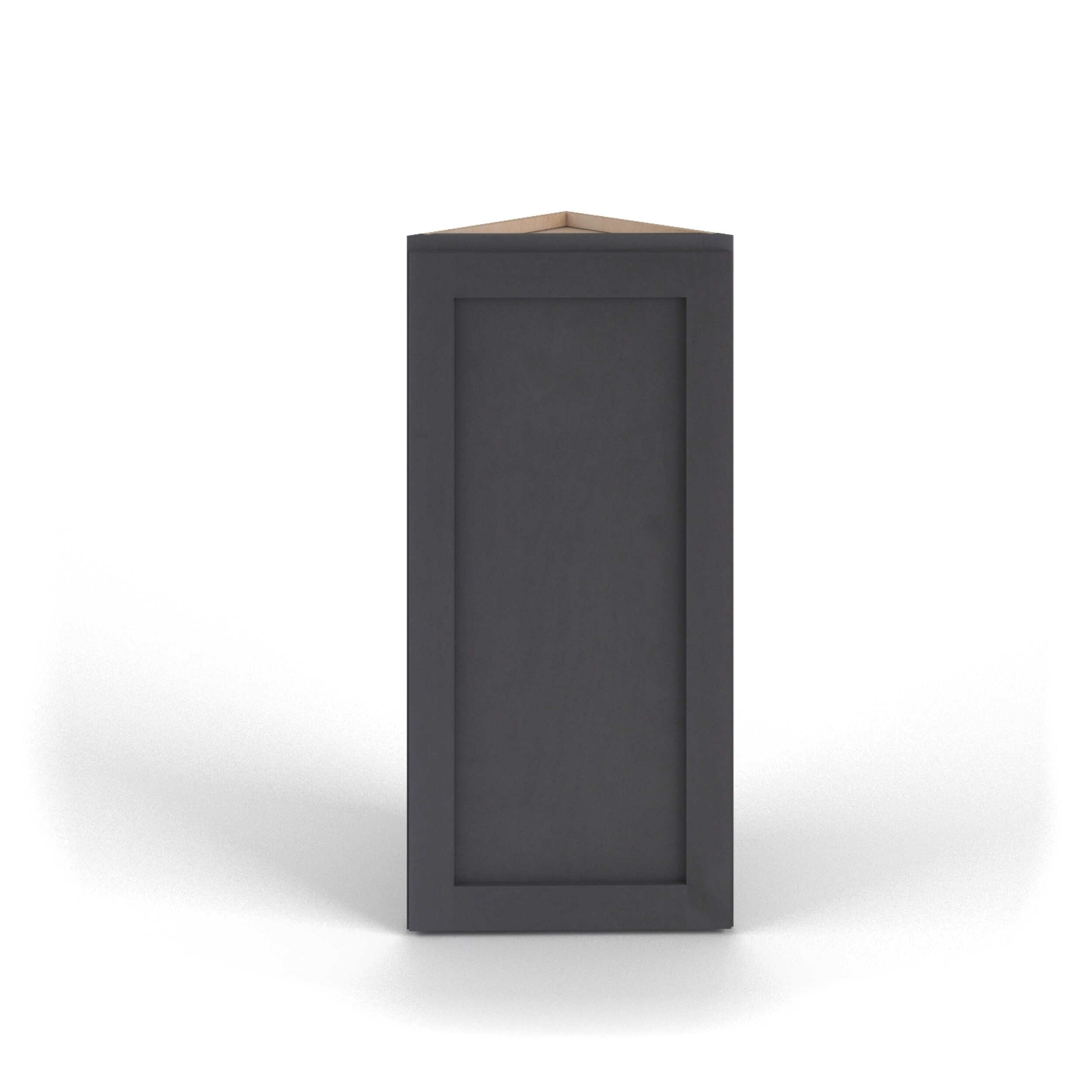 Valleywood Cabinetry 12-in W x 42-in H x 12-in D Ideal Gray Birch Diagonal Corner Wall Ready To Assemble Plywood Cabinet (Flat Panel Shaker Style)