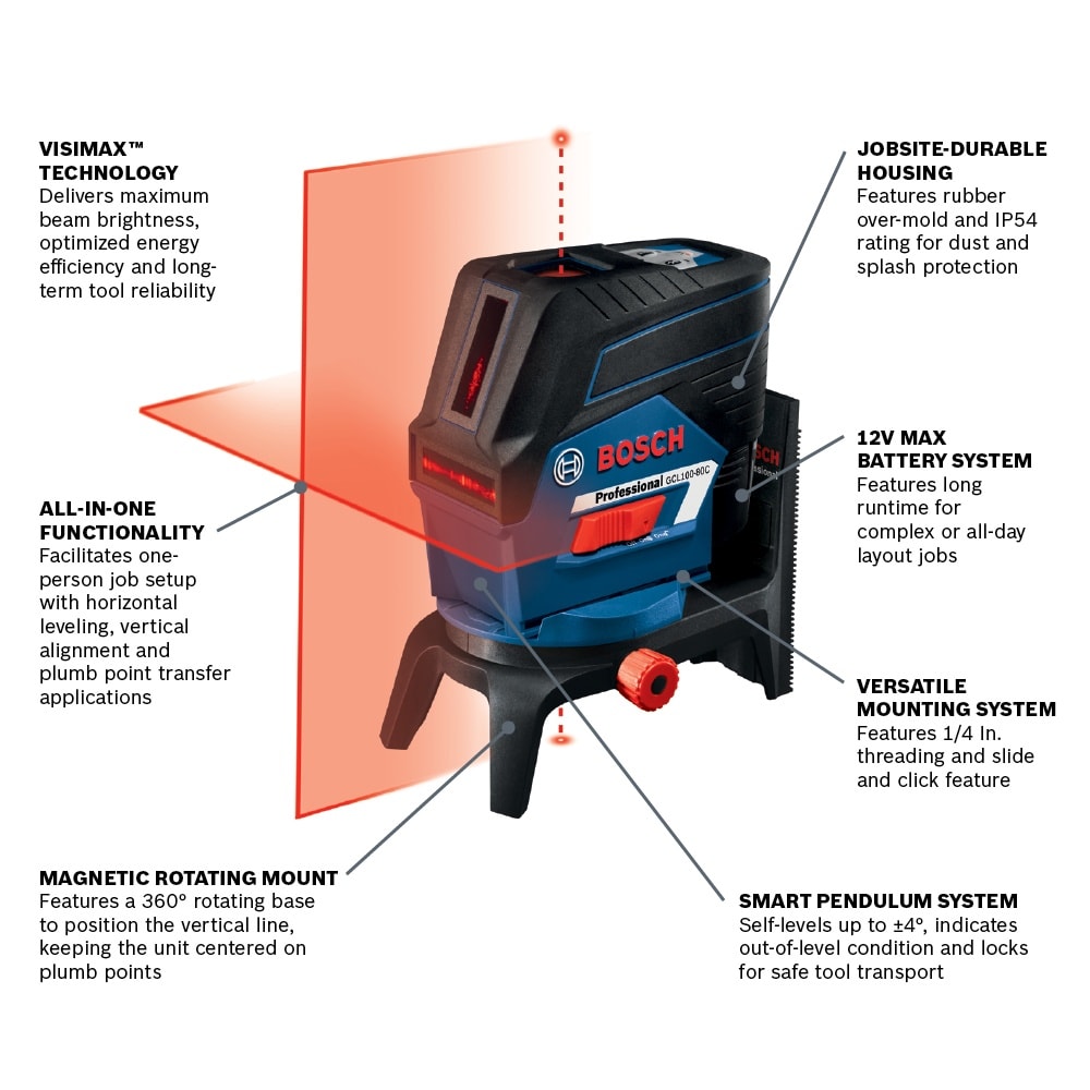 Bosch GCL 2-50 C Red Combi Laser Level