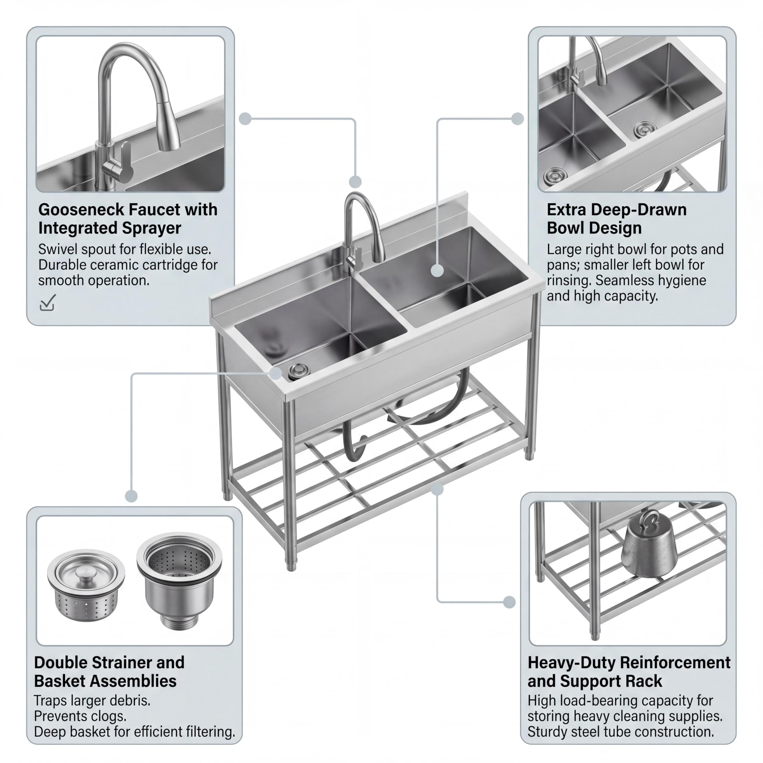 GarveeLife IEJVPSR8ONY3BXM Laundry-Tubs-Utility-Sinks - View #4