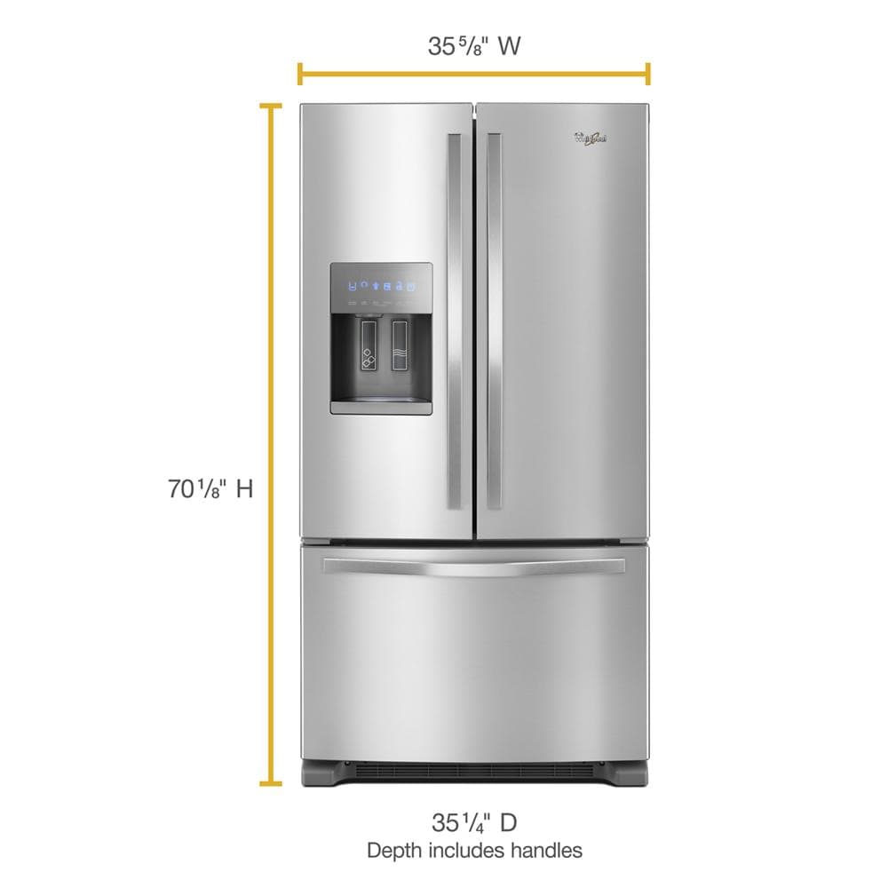Whirlpool 27 cu. ft. French Door Refrigerator with Tap Touch Controls