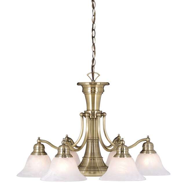 Cascadia Standford 6 Light Antique, Traditional Antique Brass Chandeliers