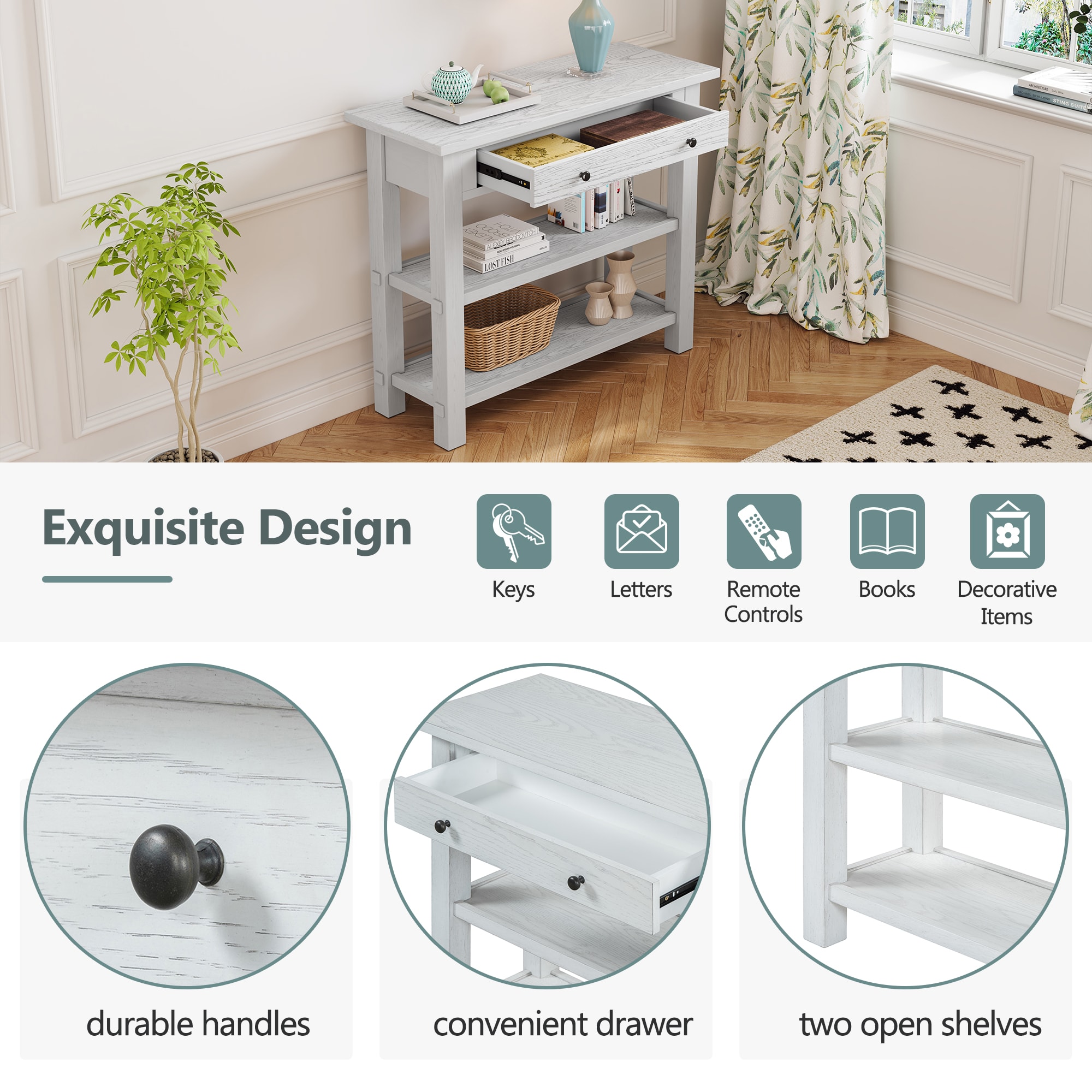 ModernLuxe N715P195561K Console-Sofa-Tables - View #6