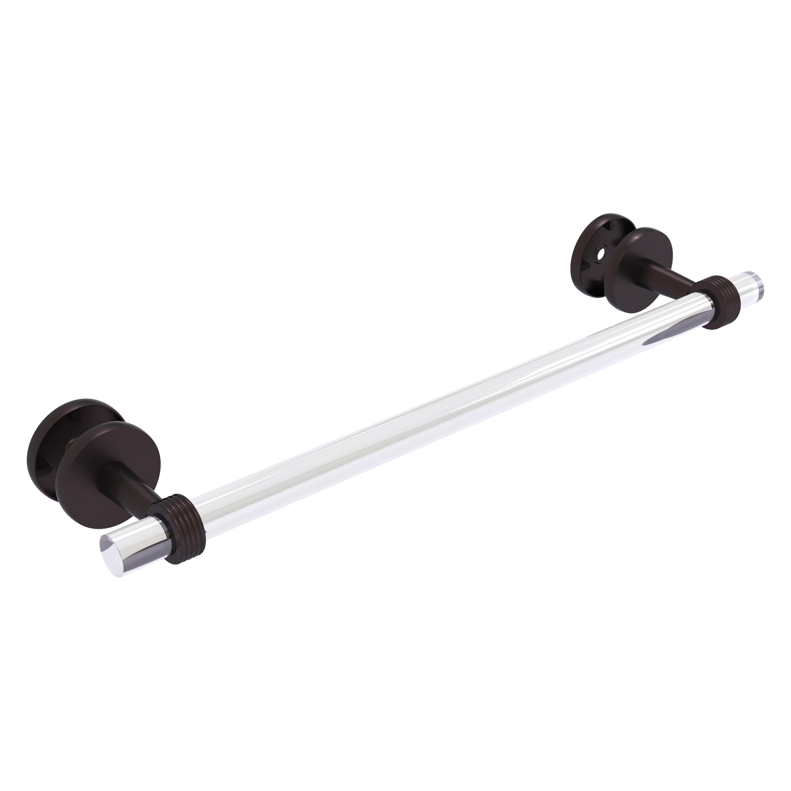 Allied Brass CV-41G-SM-18-ABZ Clearview 18-in Antique Bronze Wall mount Single Towel Bar