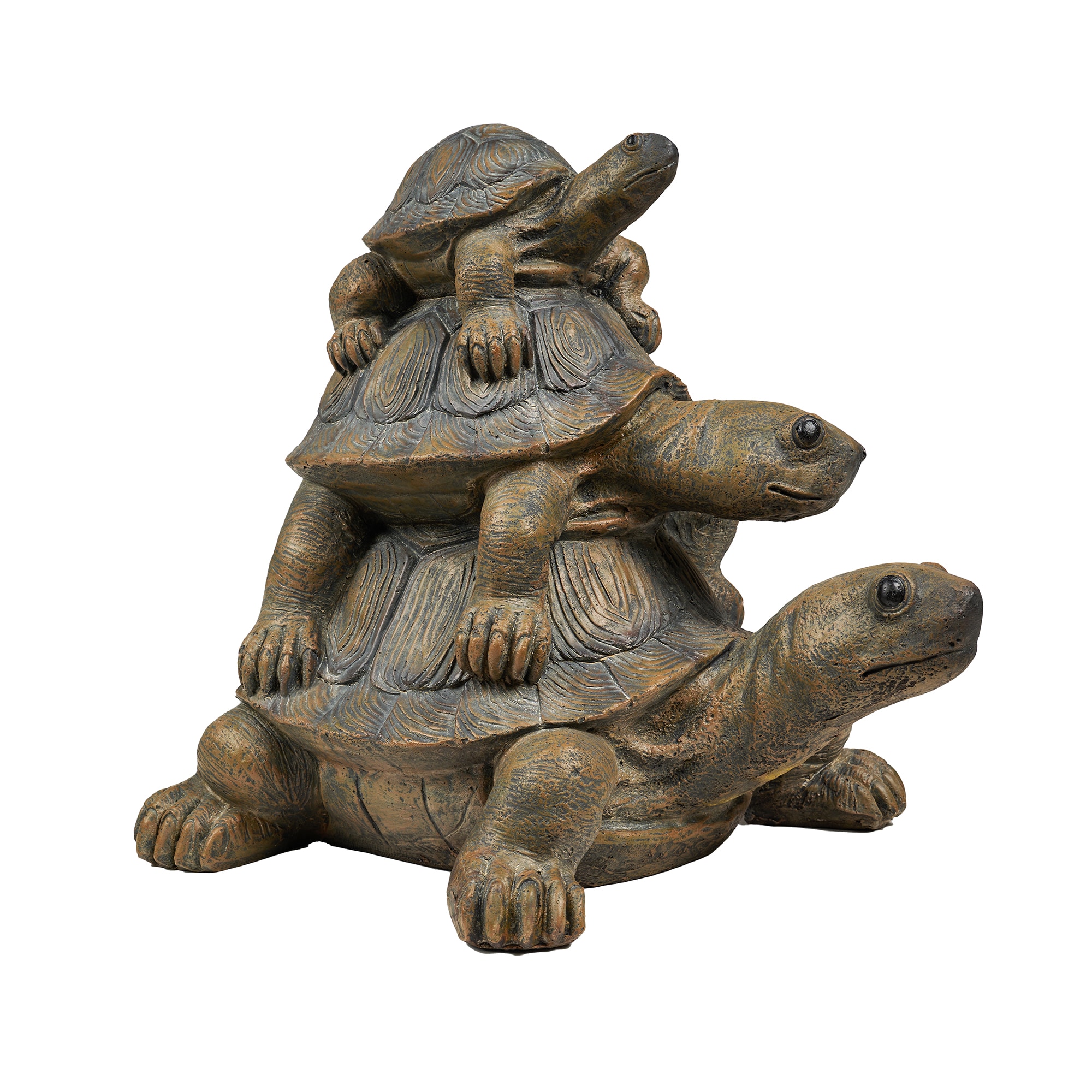 Hi-Line Gift - 20.5-in H x 18-in W Brown Turtle Garden Statue