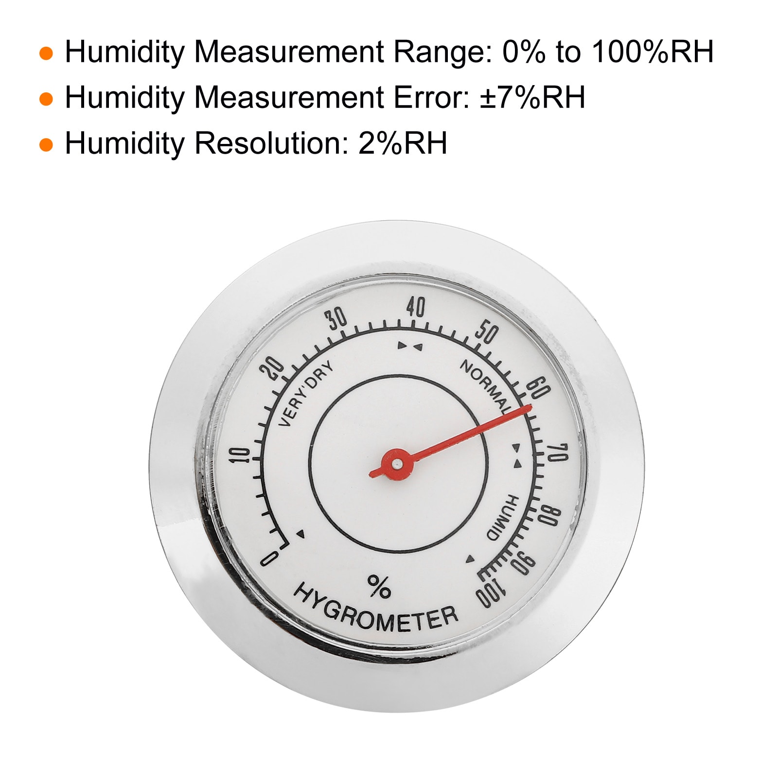 PATIKIL 2pcs 1.7-Inch Round Indoor Outdoor Hygrometer Mini Humidity ...