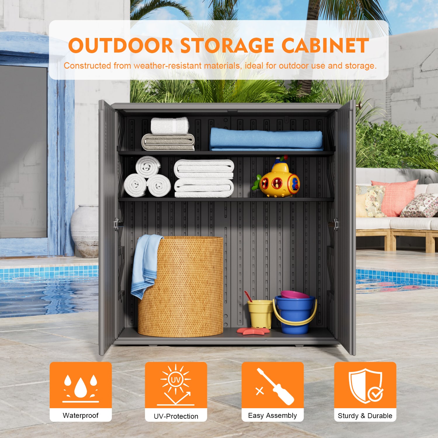 WELLFOR TATY0518 Small-Outdoor-Storage - View #6