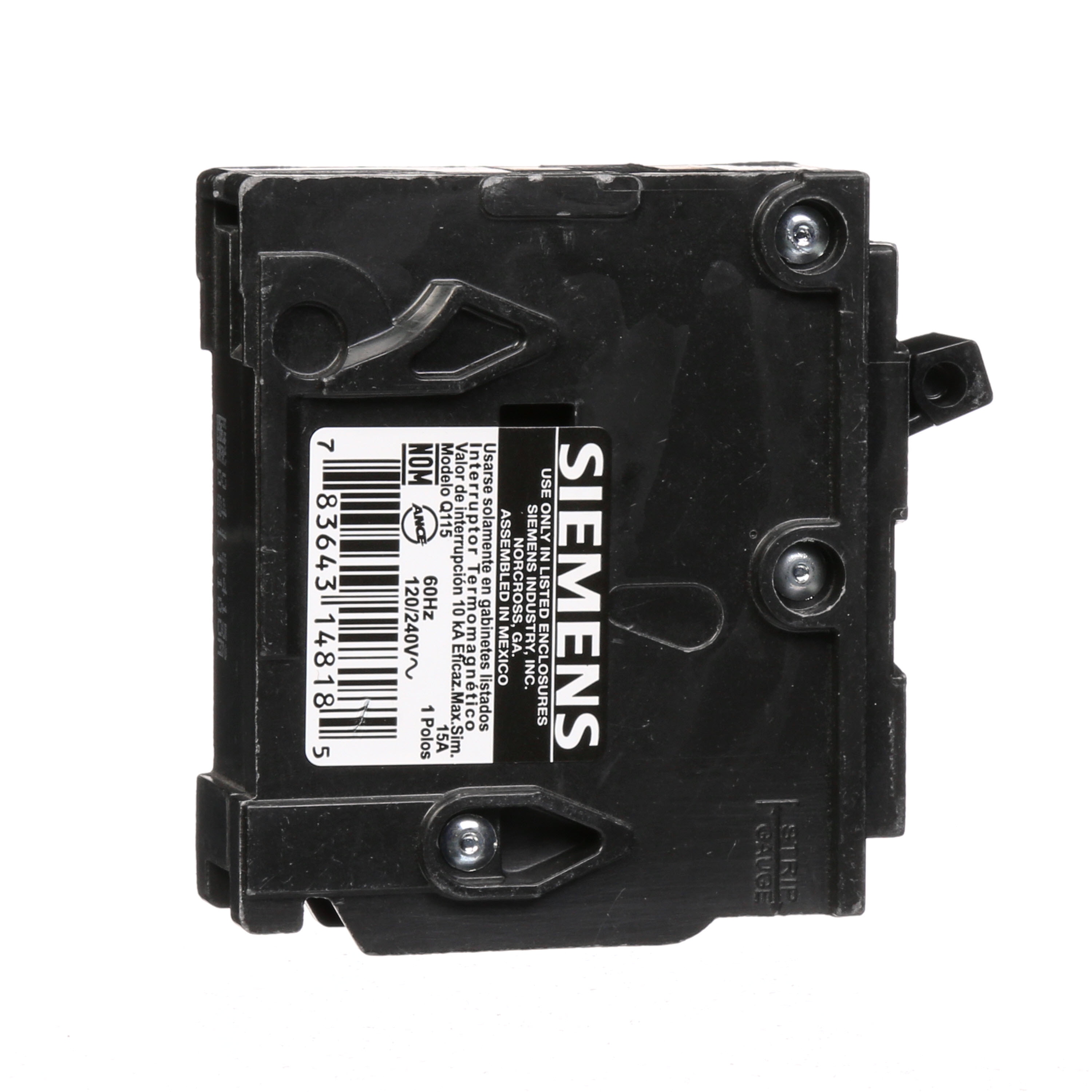 Siemens QP Q115 1 Pole 15 Amp Circuit Breaker for sale online 