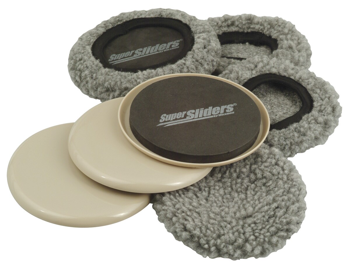 Waxman 4703995L 8-Pack 5" Round Plastic Carpet and Hard Surface Furniture Slider