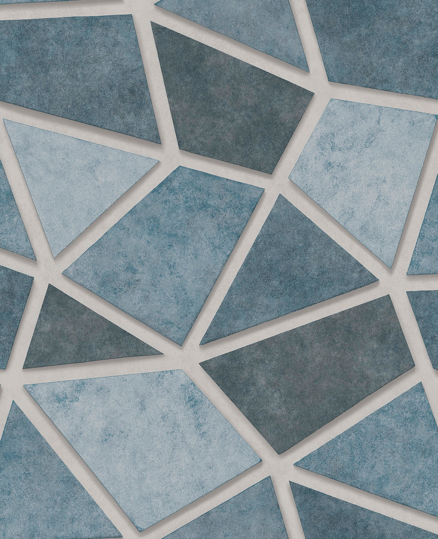 Fine Decor 2900-25350 Medley 56.4-Sq. Feet Blue Non-woven Geometric Unpasted Wallpaper