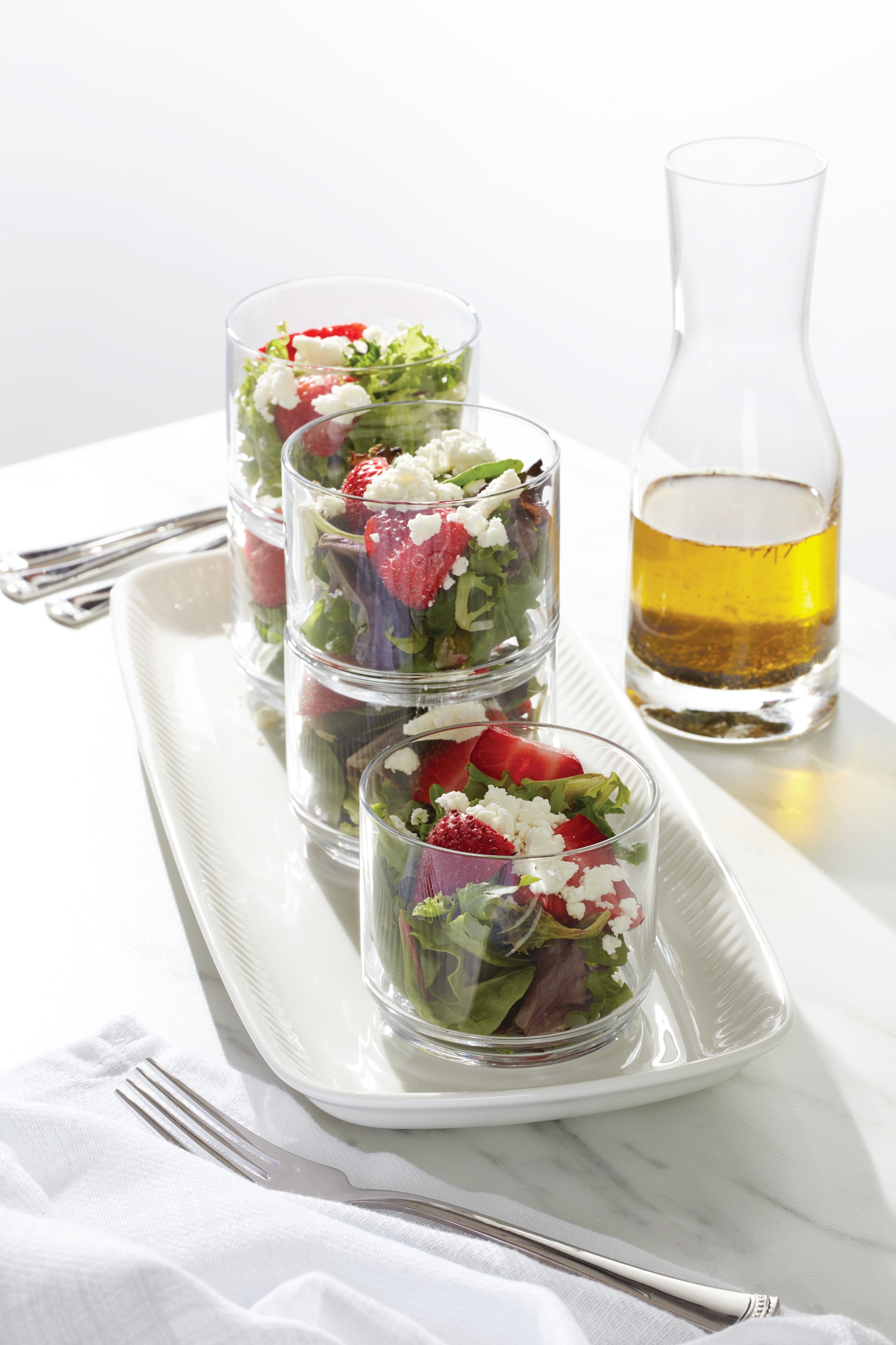 Clear Stackable Short Drinking Glasses Set of Six