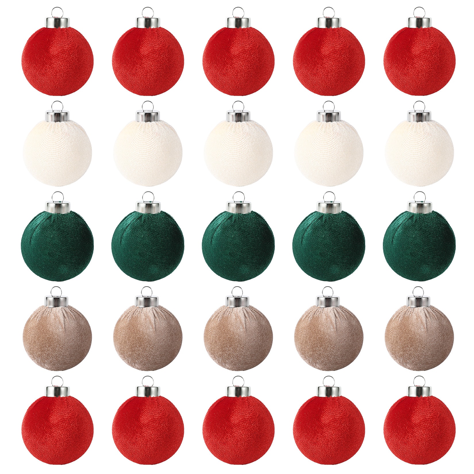 IdealHouse 25-Pack Soft Shatterproof Christmas Ball Ornaments - 2.36 Inch Smooth Plastic Baubles - Hanging Holiday Decor for Xmas Tree Home Party Wedding and Mantel - Christmas Colors
